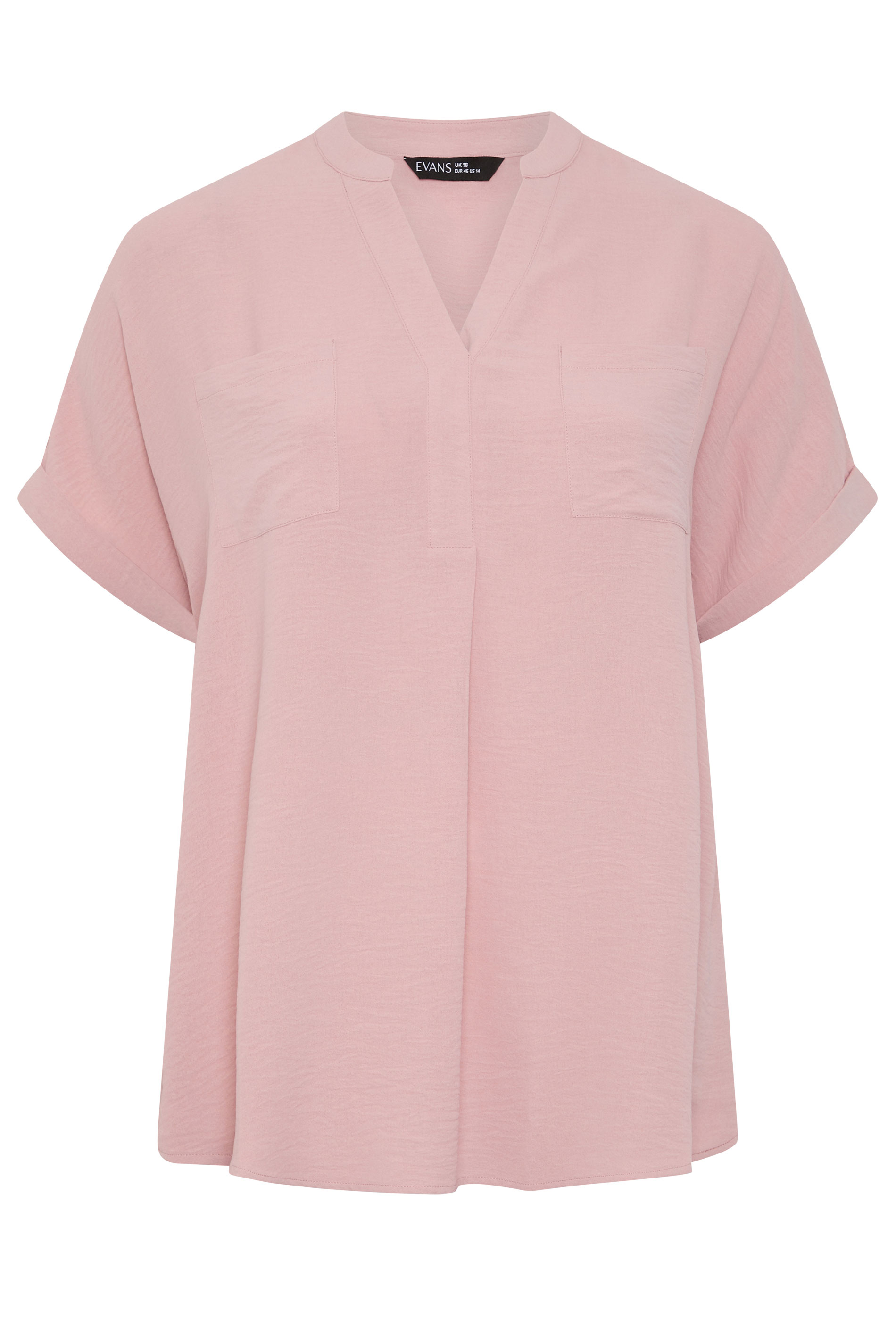 EVANS Plus Size Rose Pink Overhead Utility Shirt | Evans 5