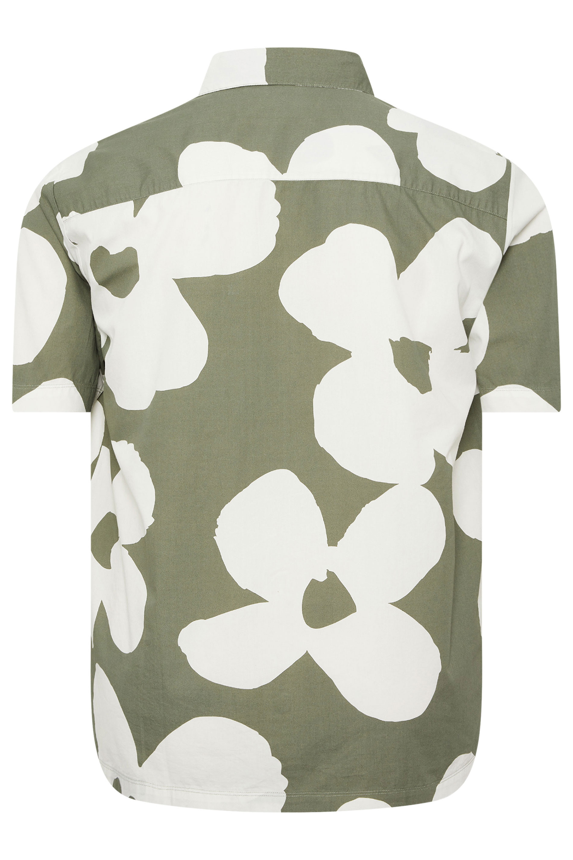 BadRhino Big & Tall Green Flower Poplin Shirt | BadRhino 6