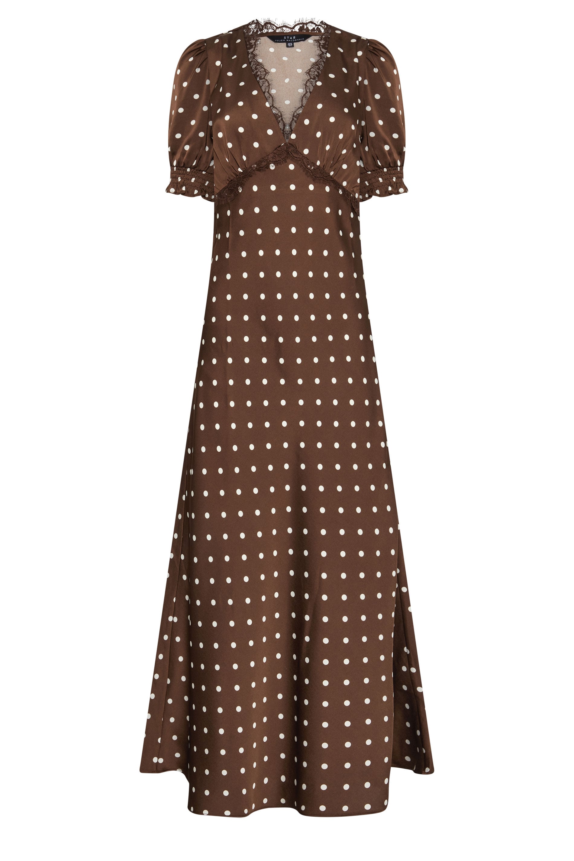 STAR Chocolate Brown Polka Dot Maxi Dress | StarByJM 1