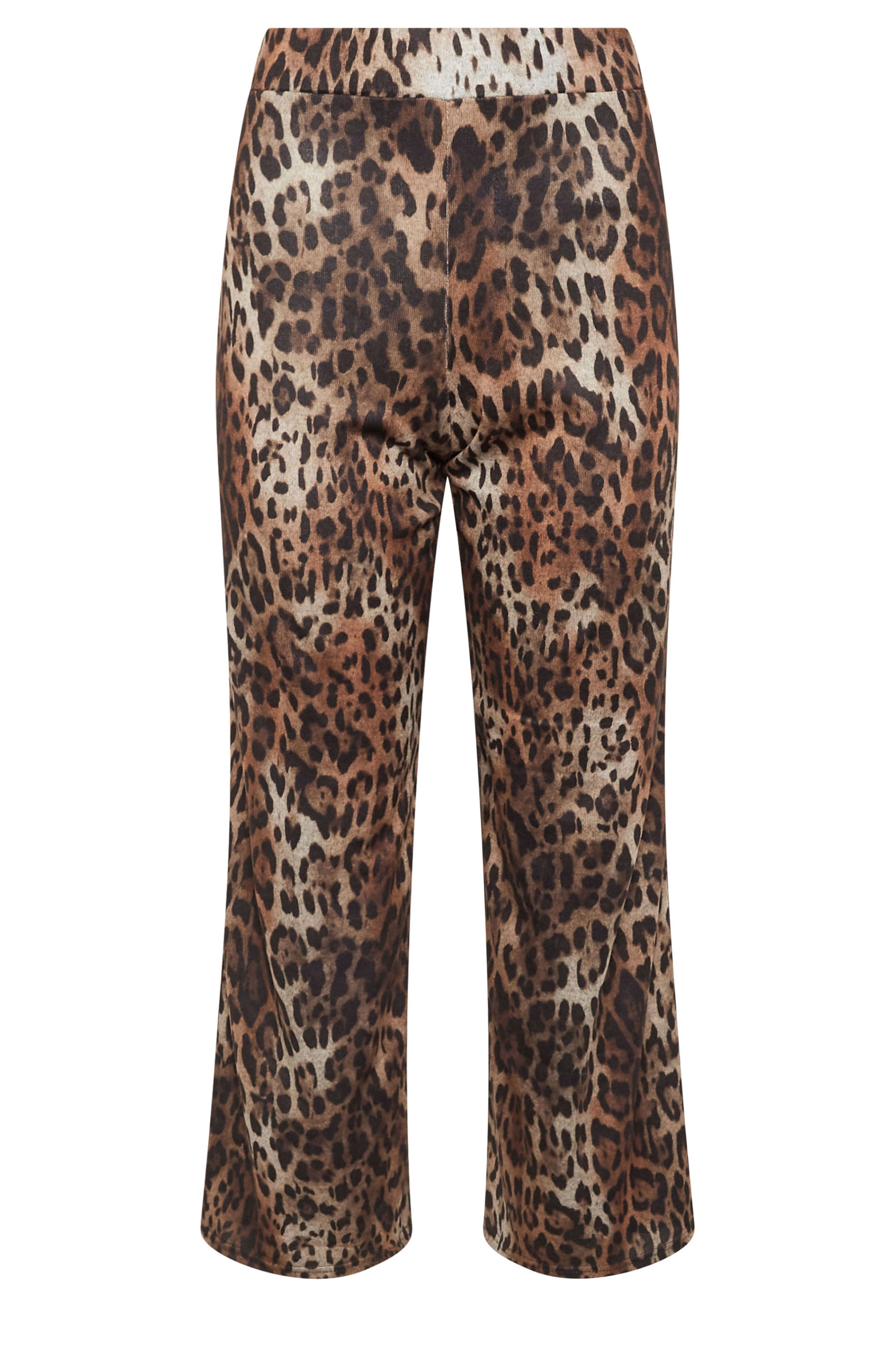 PixieGirl Petite Women's Brown Soft Touch Leopard Print Trousers | PixieGirl 6