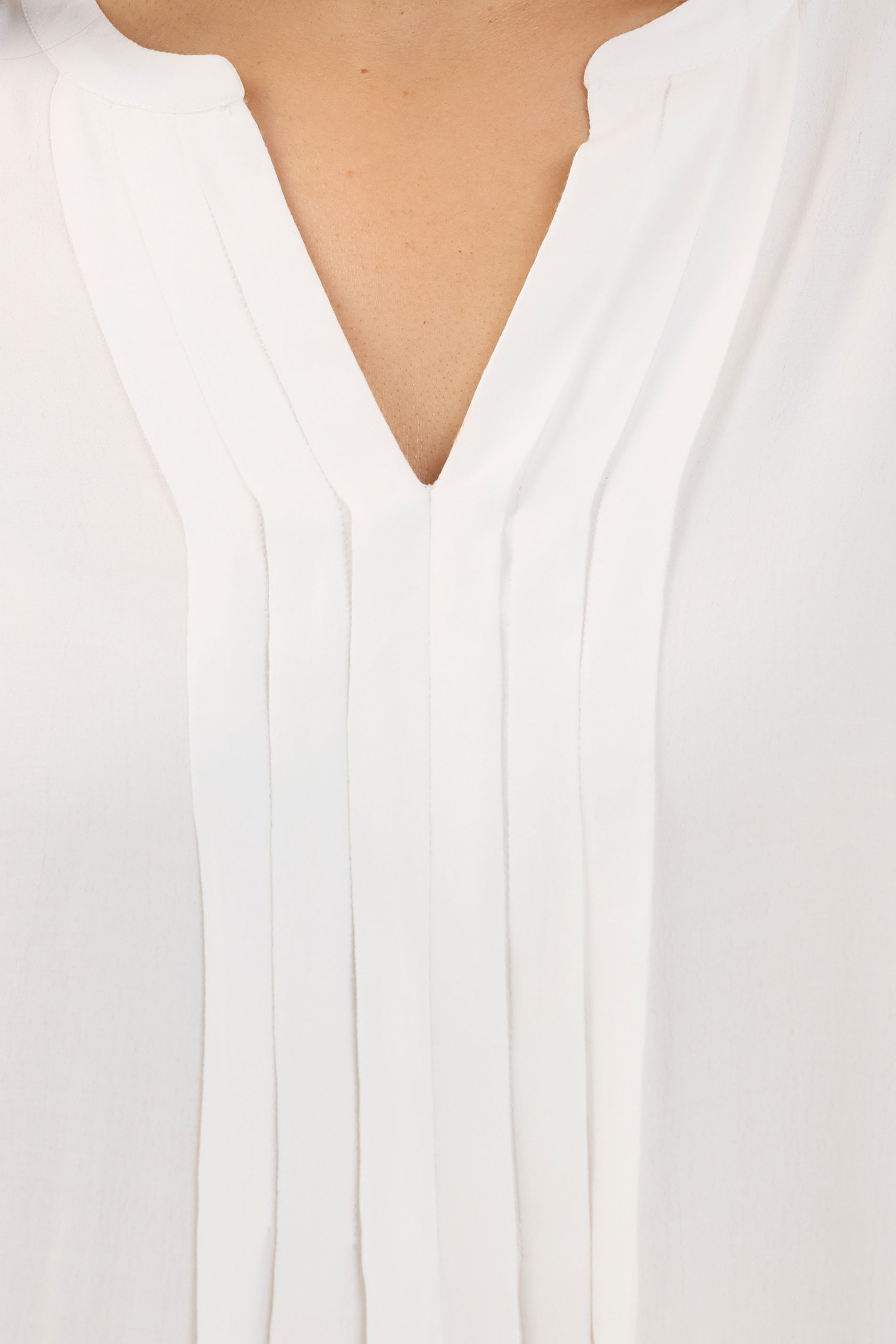 EVANS Plus Size Ivory Pleat Front Blouse | Evans 6
