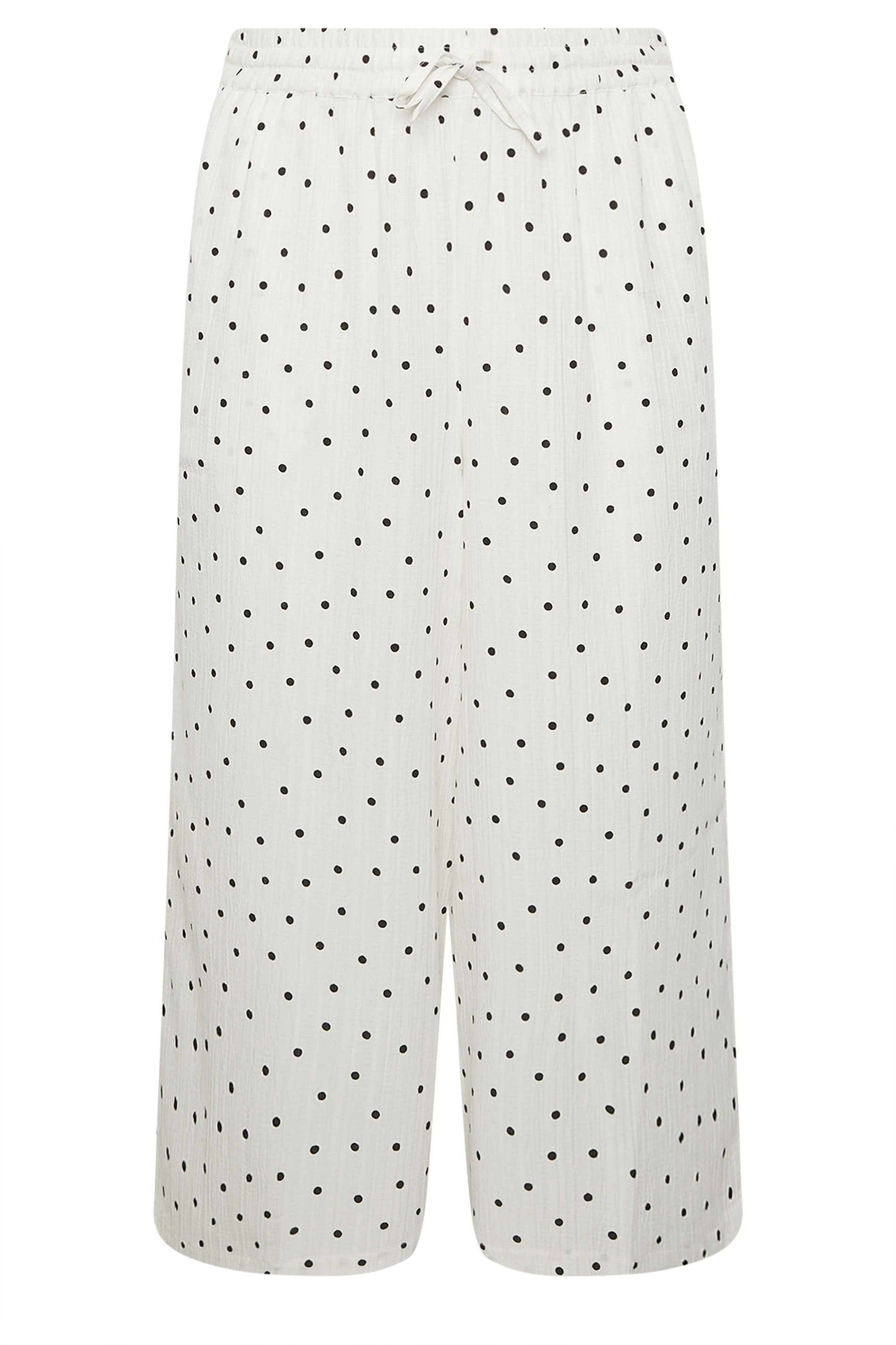 YOURS Plus Size White Polka Dot Culottes | Yours Clothing 5