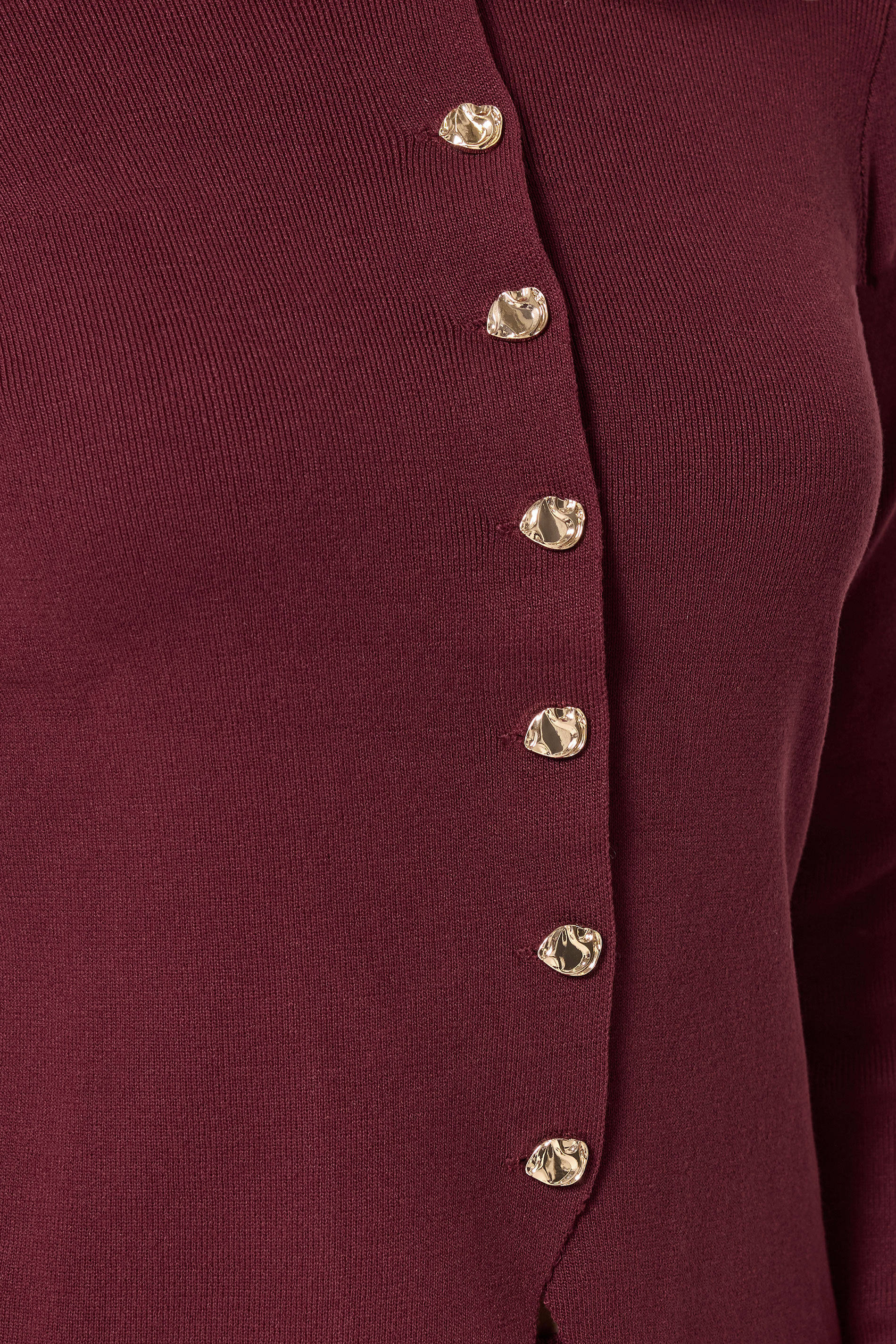 LTS Tall Women's Burgundy Red Button Cardigan | Long Tall Sally 4