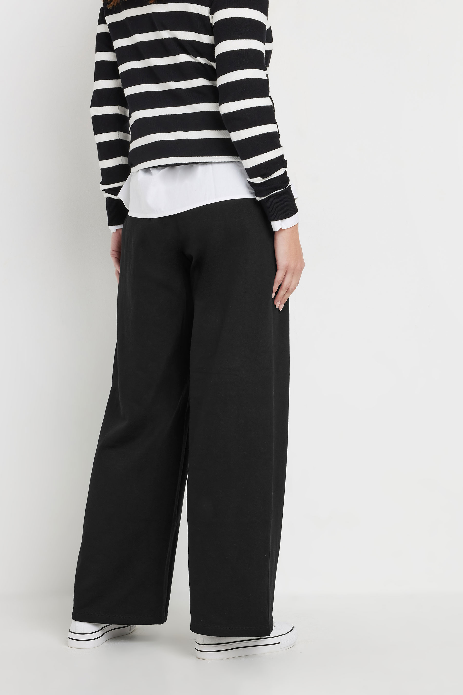 M&Co Black Wide Leg Joggers | M&Co 2