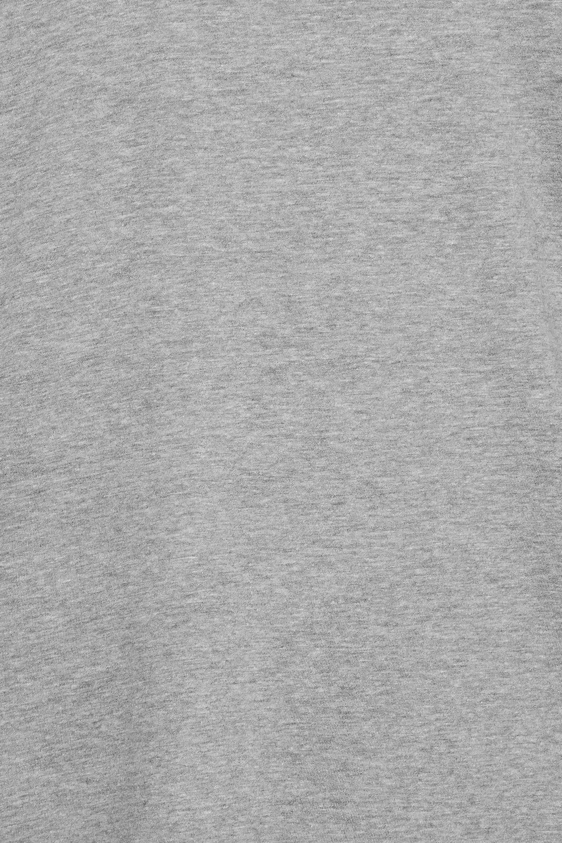 D555 Big & Tall Grey Premium V-Neck Combed Cotton T-Shirt | D555 1