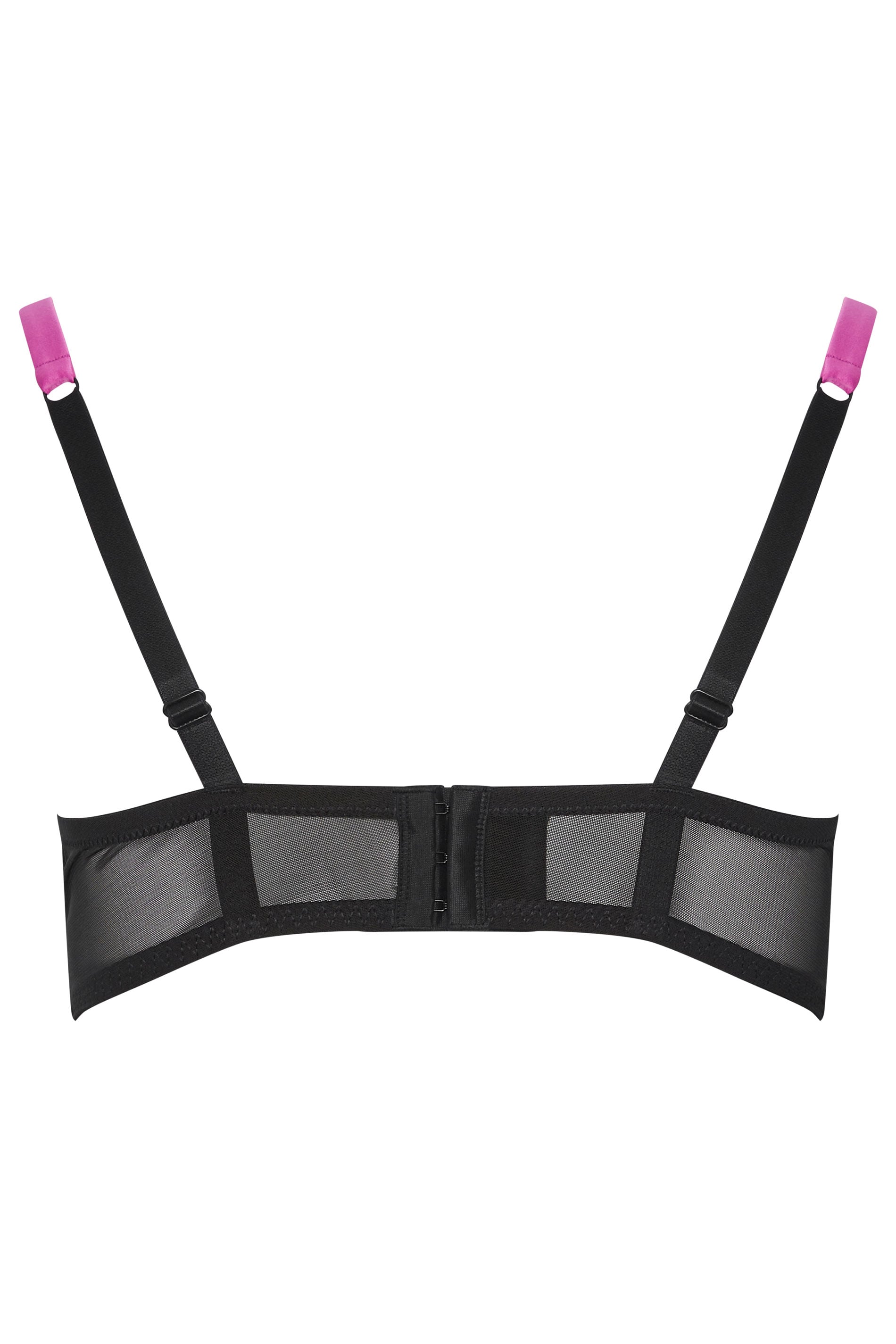 YOURS Plus Size Black & Pink Ribbon Underwired Padded Bra  |Yours Clothing 6