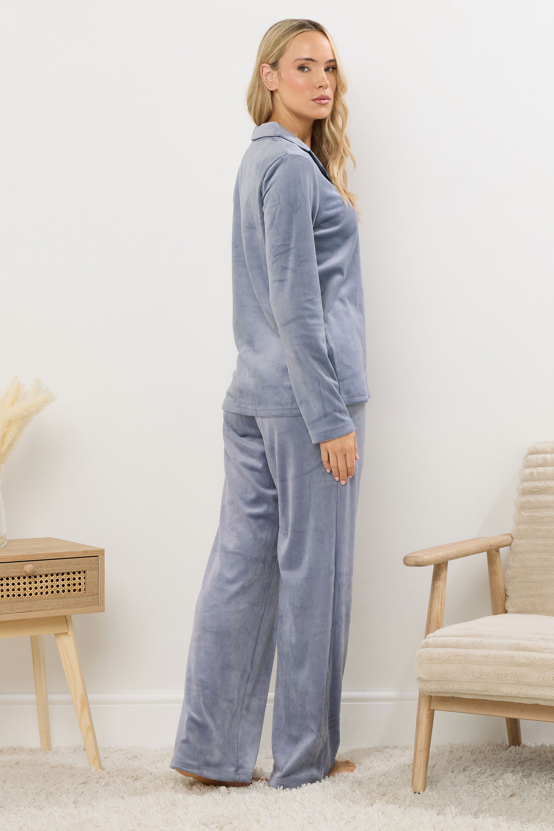LTS Tall Blue Super Luxe Touch Pyjama Set | Long Tall Sally 2
