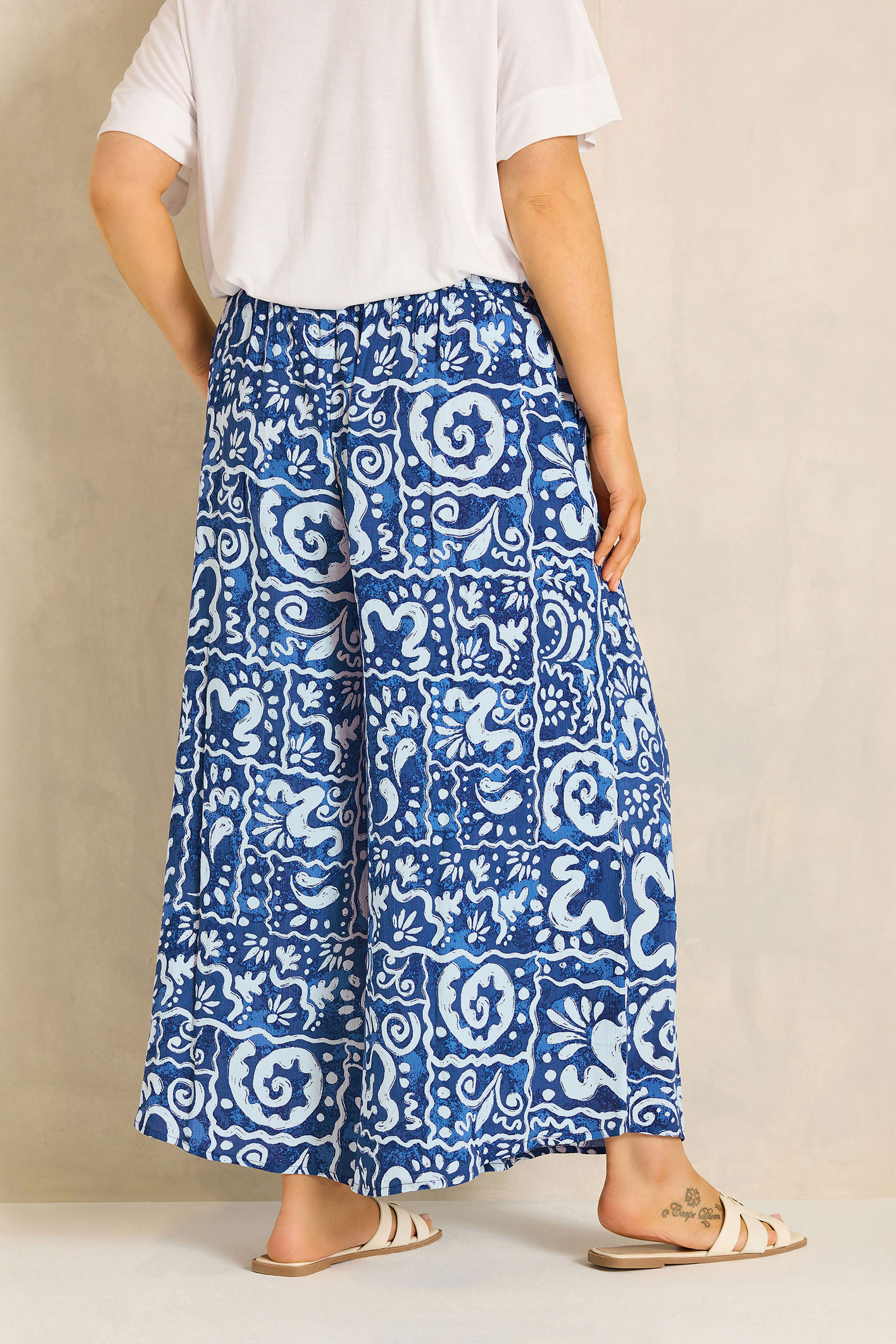 EVANS Plus Size Blue Abstract Print Set | Evans 6