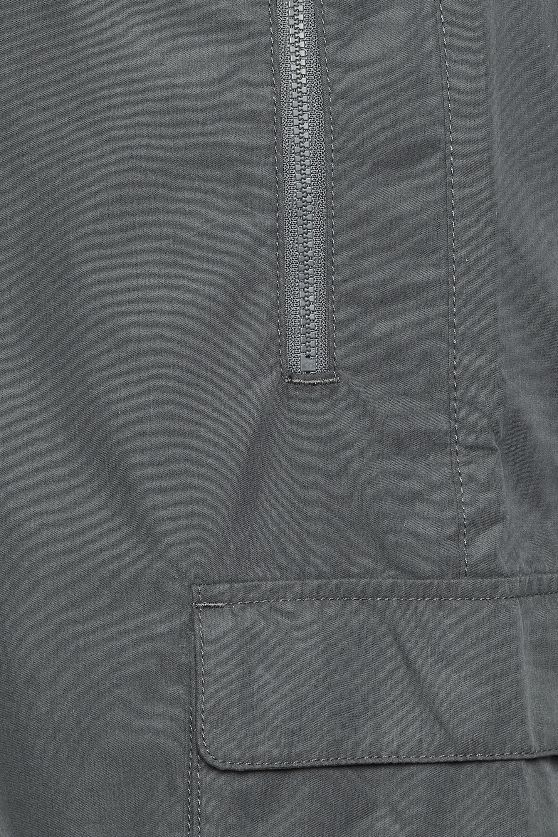 BadRhino Big & Tall Charcoal Grey Crinkle Nylon Cargo Shorts | BadRhino 2