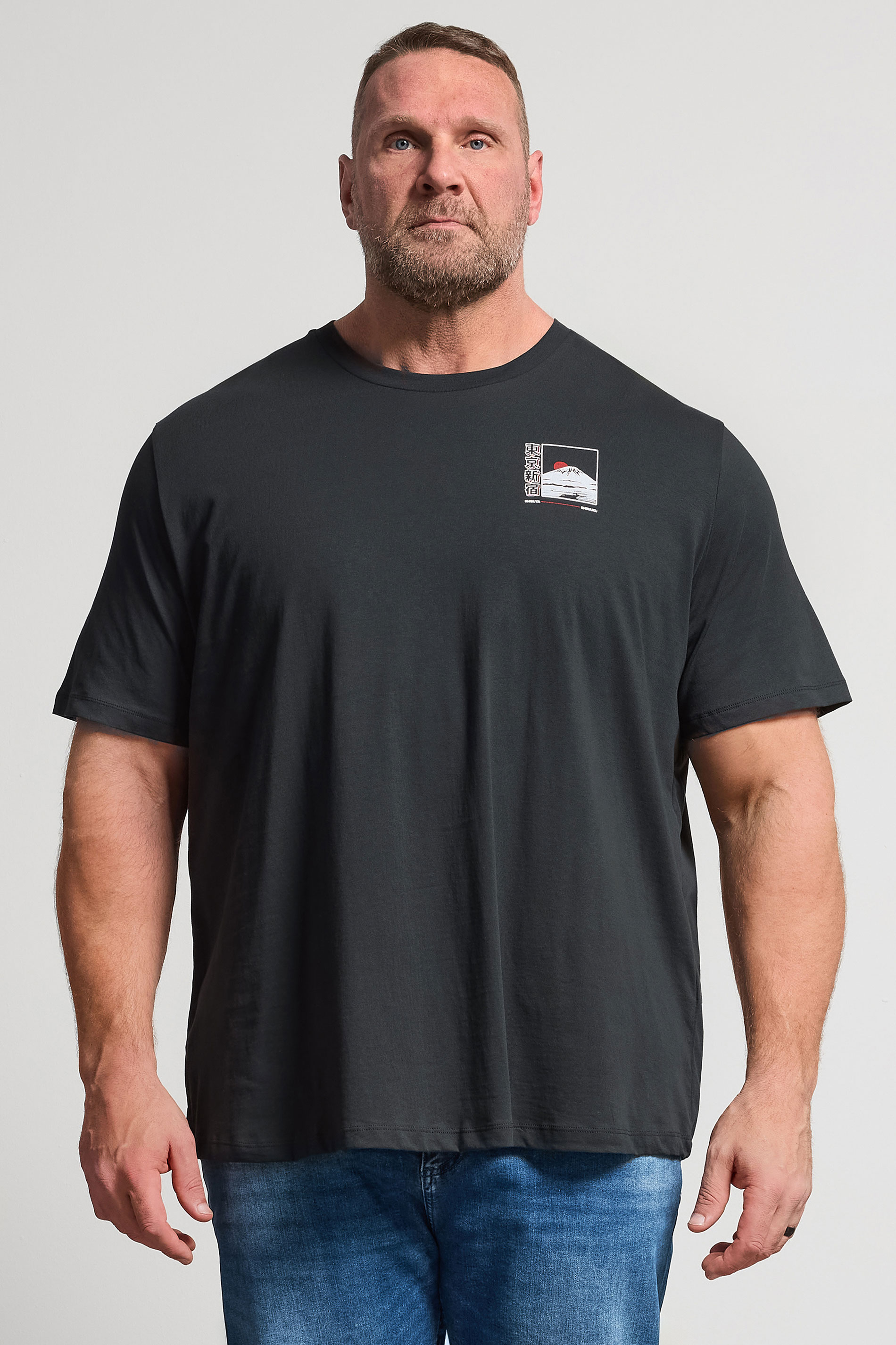 JACK & JONES Big & Tall Forest River Green Graphic T-Shirt | BadRhino 3