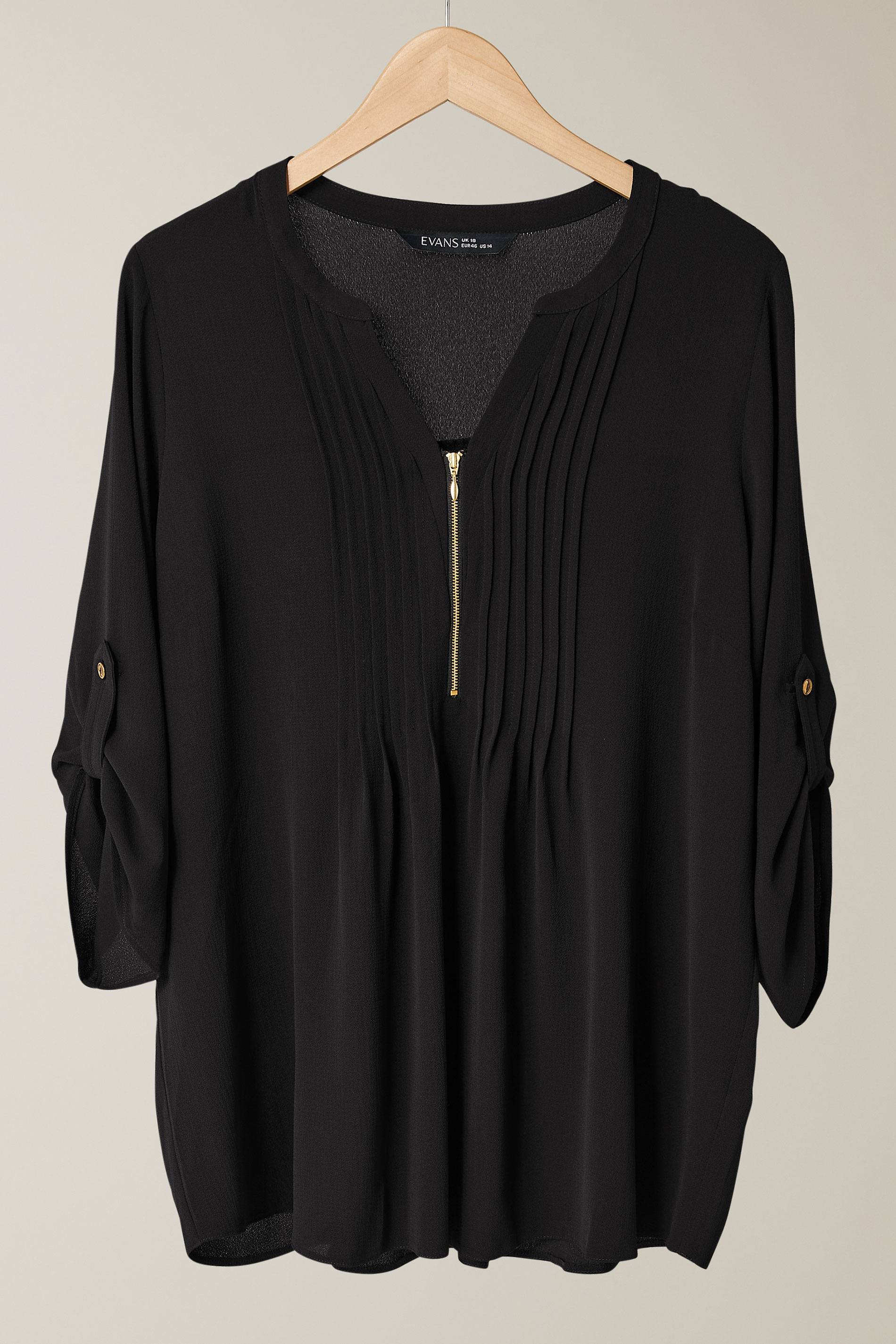 EVANS Plus Size Black Pintuck Blouse | Evans  5