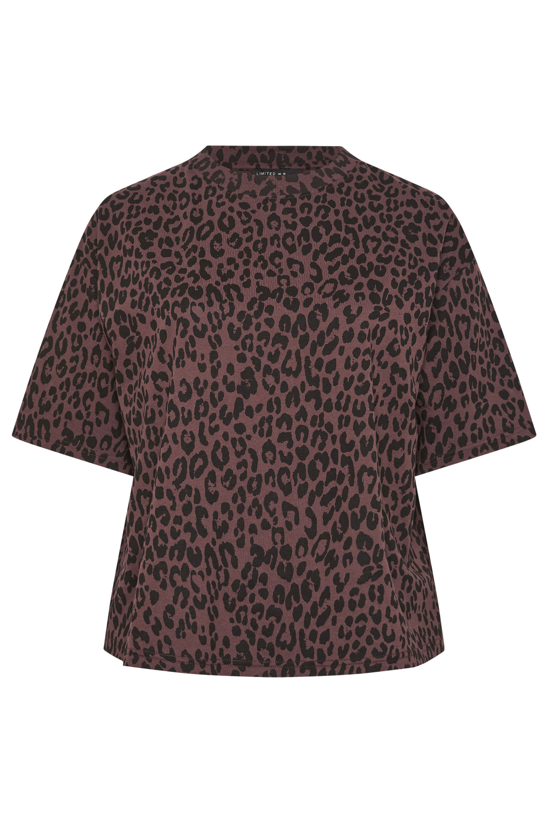 LIMITED COLLECTION Plus Size Chocolate Brown Leopard T-Shirt | Yours Clothing 5