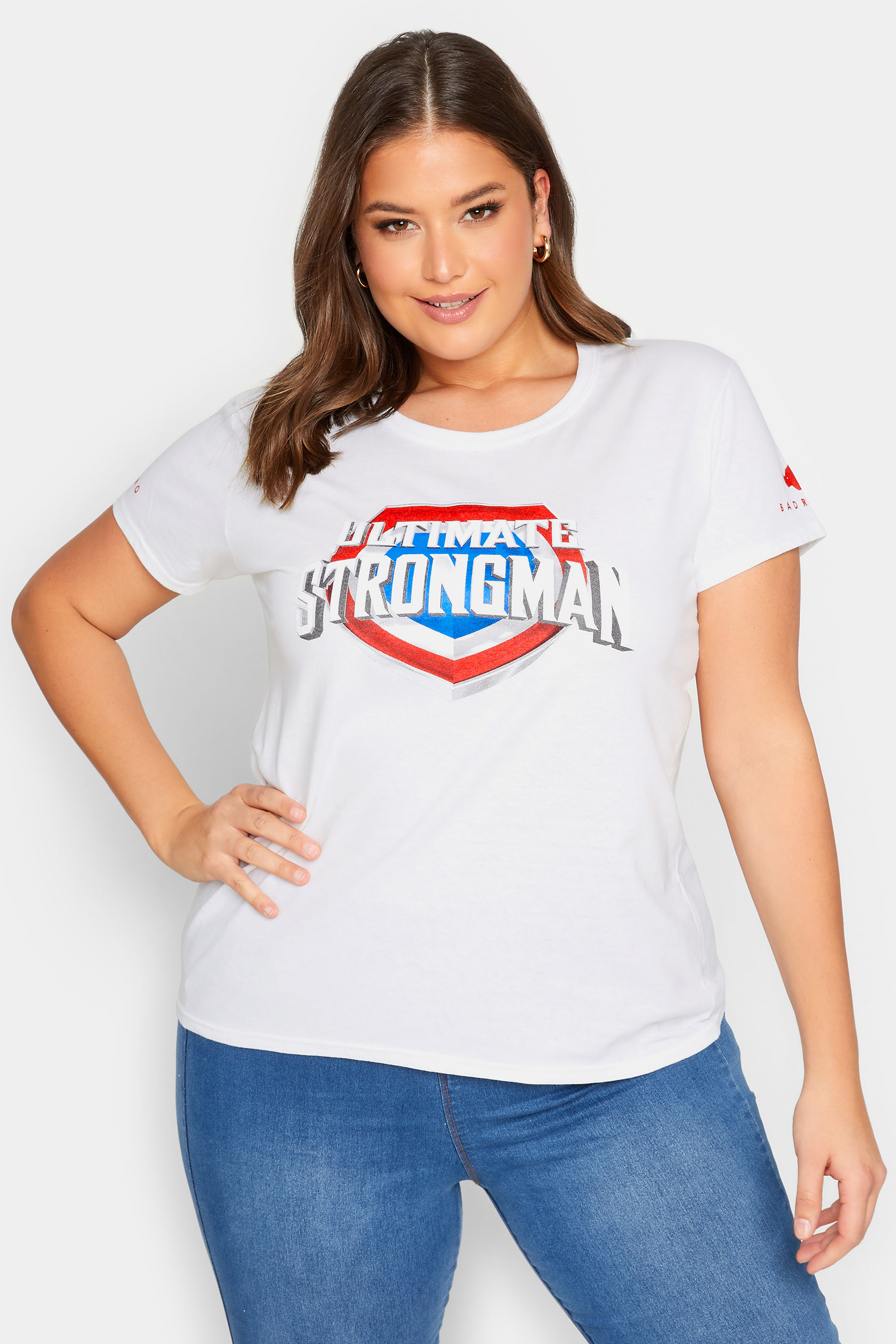 BadRhino Women's White Ultimate Strongman T-Shirt | BadRhino 1
