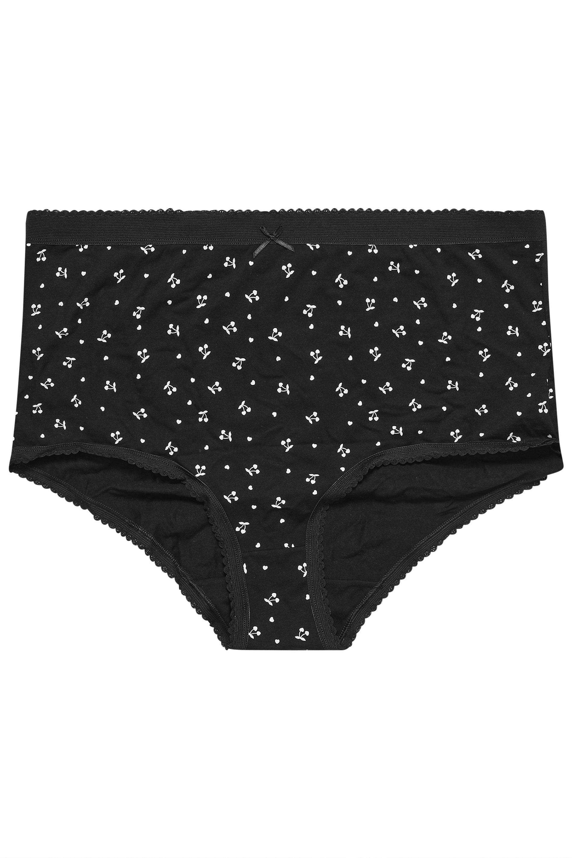 YOURSET 5 PACK Plus Size Pink & Grey Heart Full Briefs | Yours Clothing 6
