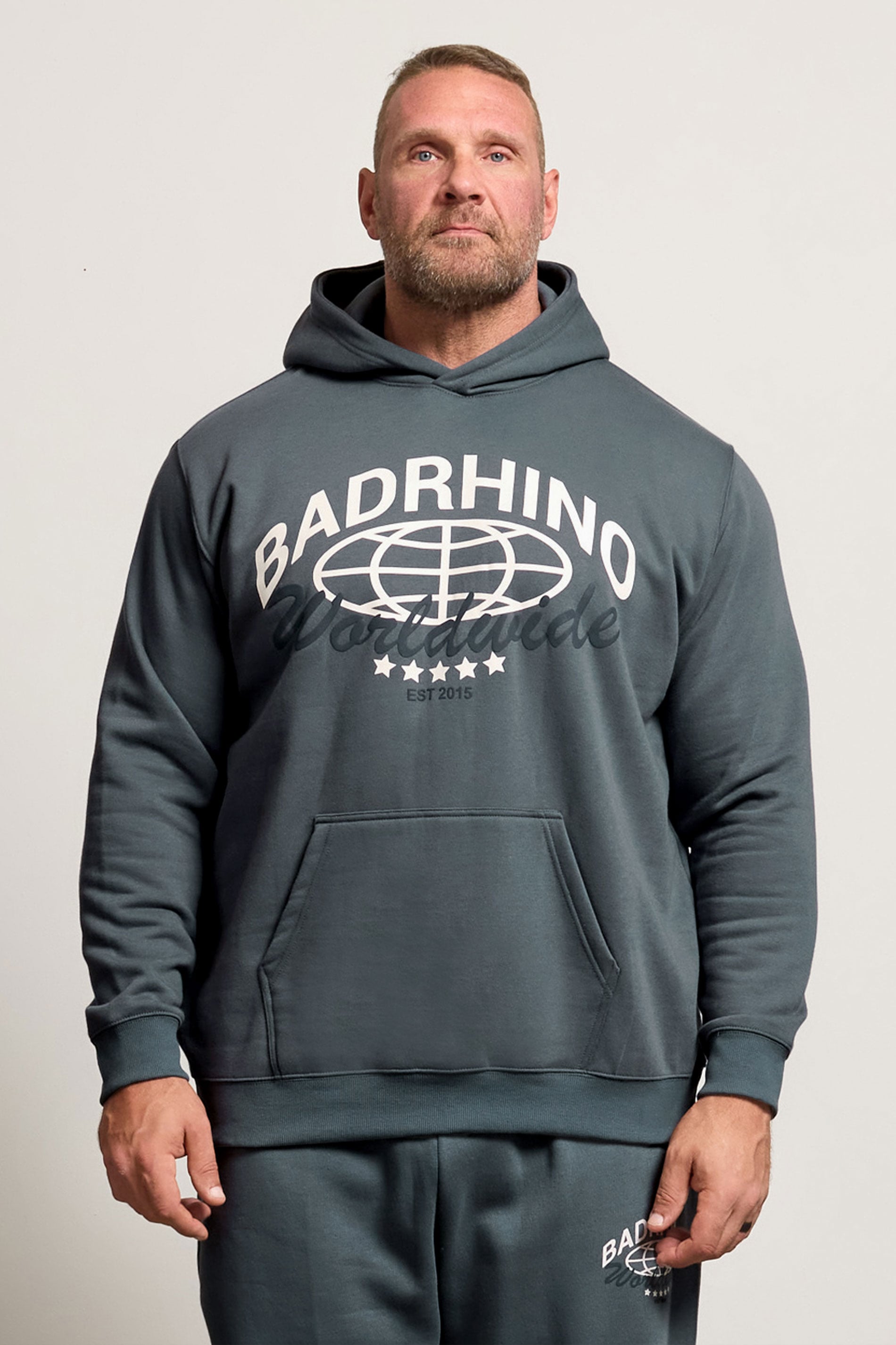BadRhino Big & Tall Stormy Blue Worldwide Hoodie 3