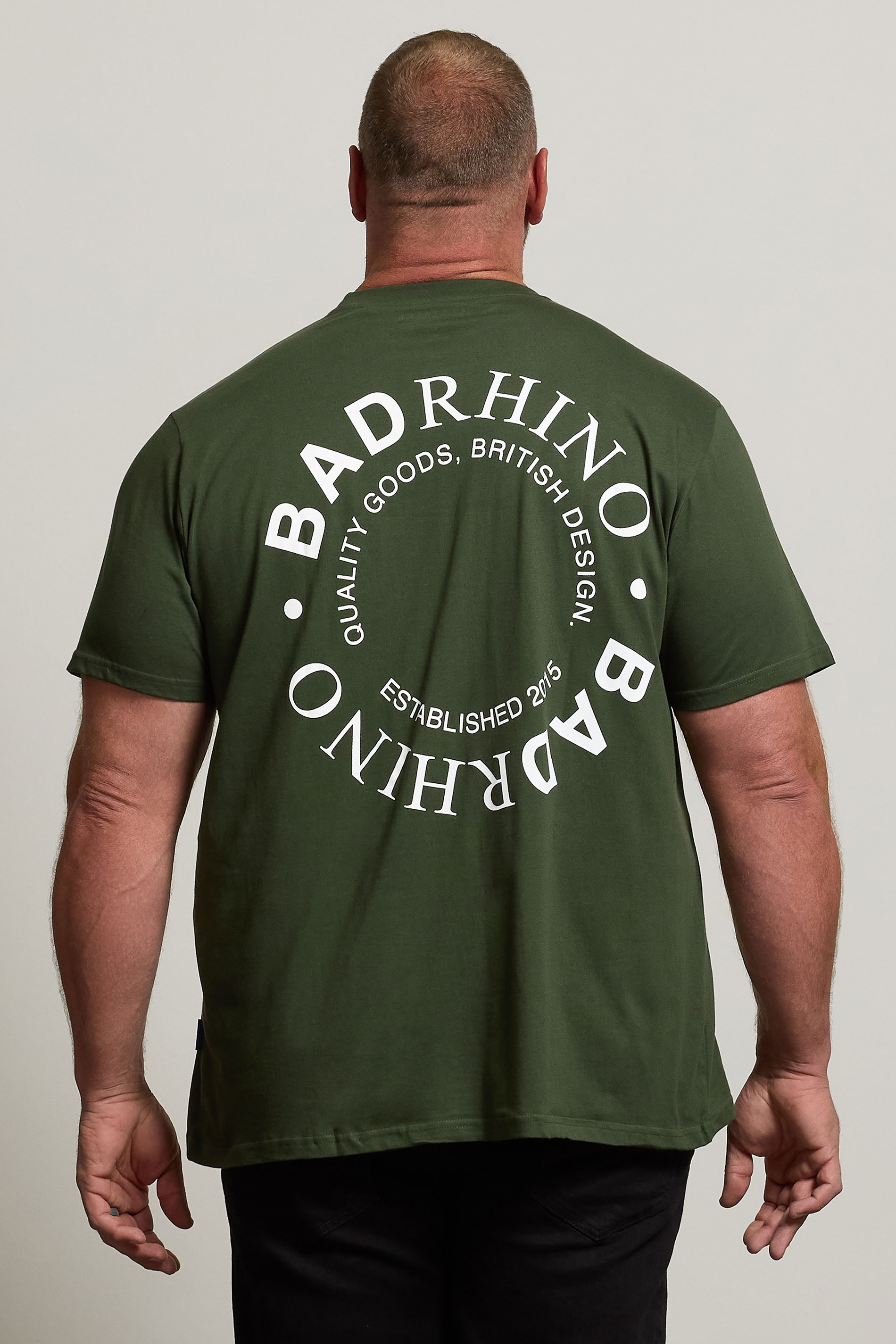 BadRhino Big & Tall Dark Green Circle Logo T-Shirt | BadRhino 2