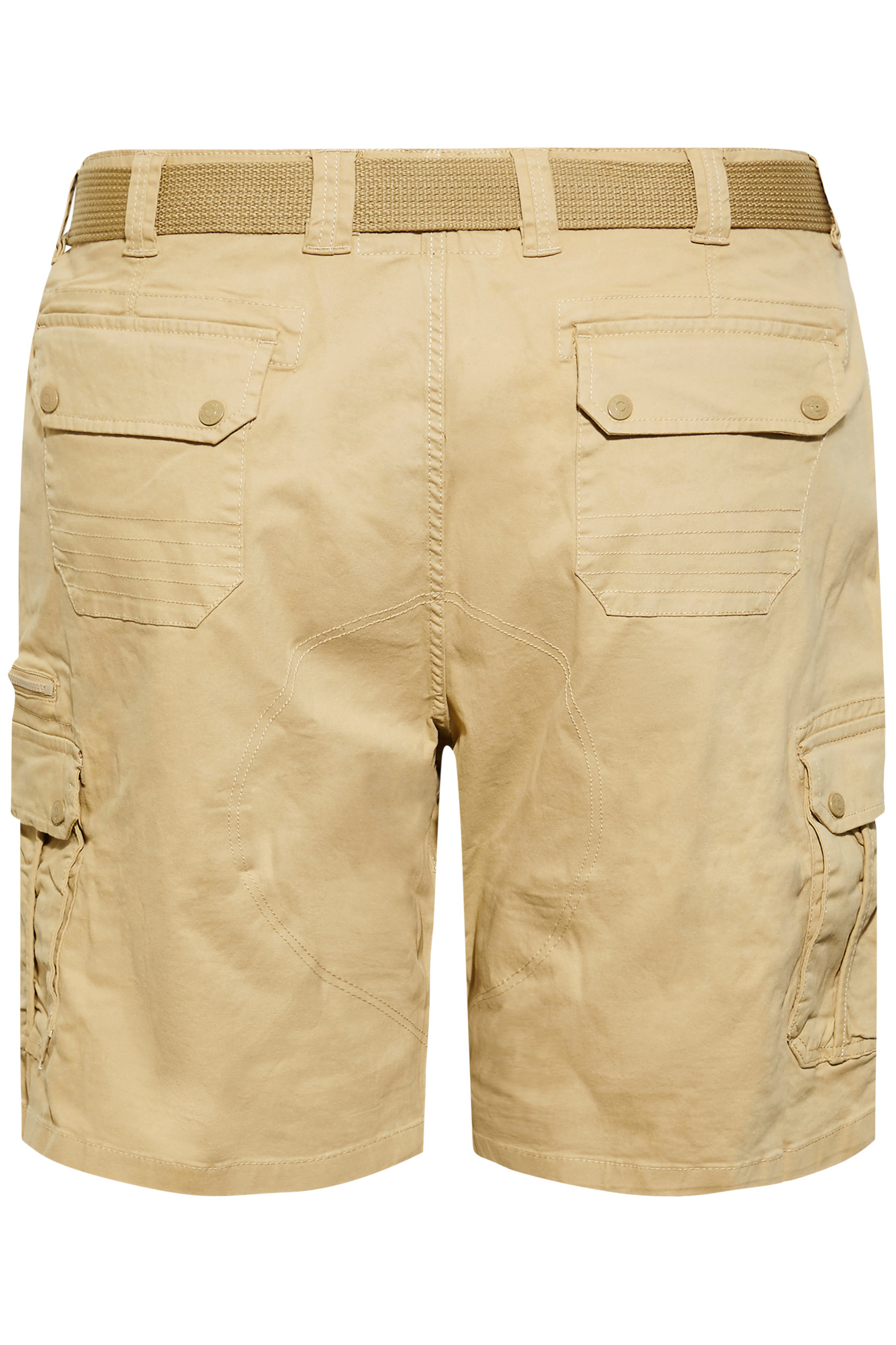 KAM Beige Brown Canvas Cargo Shorts | BadRhino 5