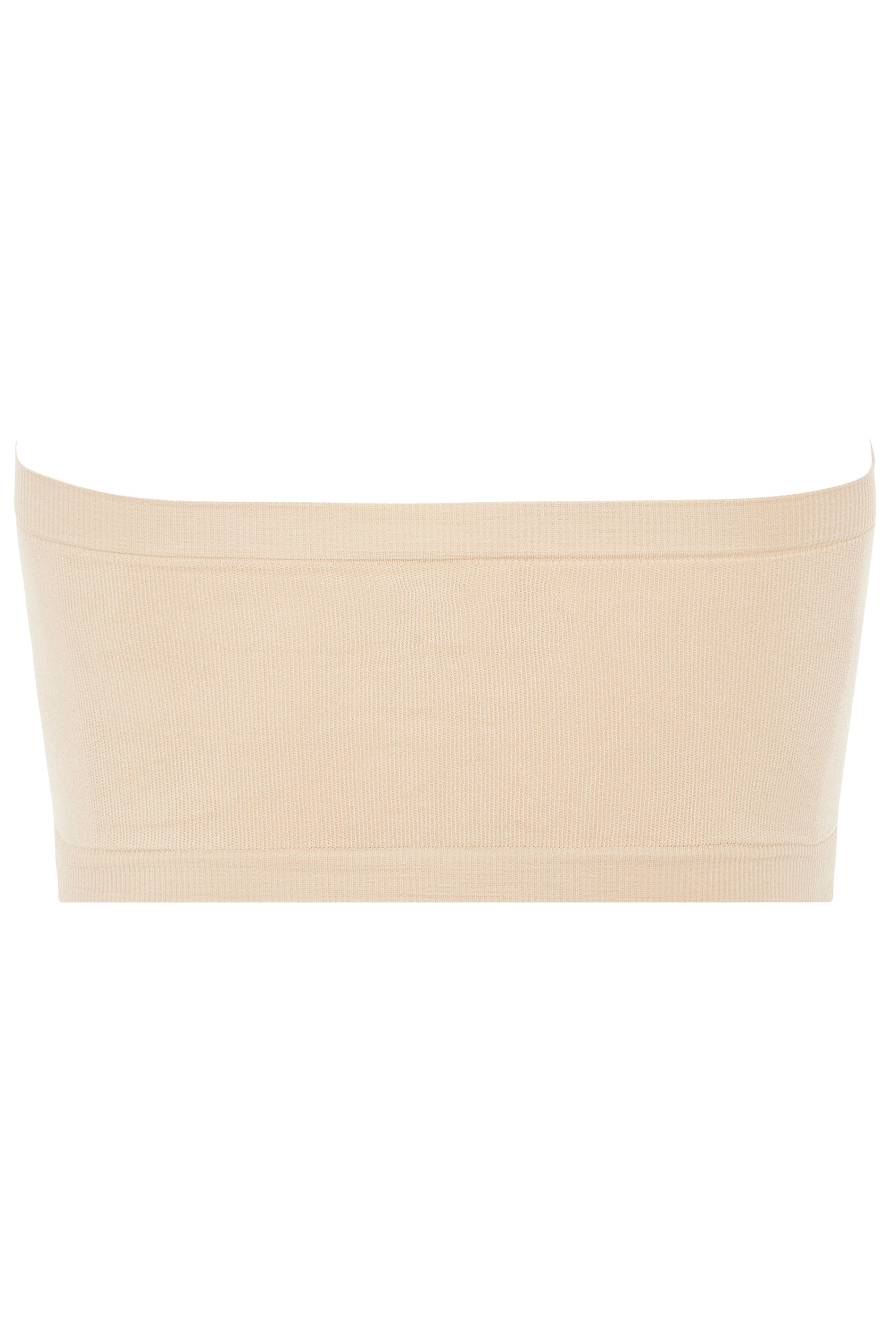 YOURS Plus Size Nude Seamless Padded Non-Wired Bandeau Bra | Yours Clothing 5