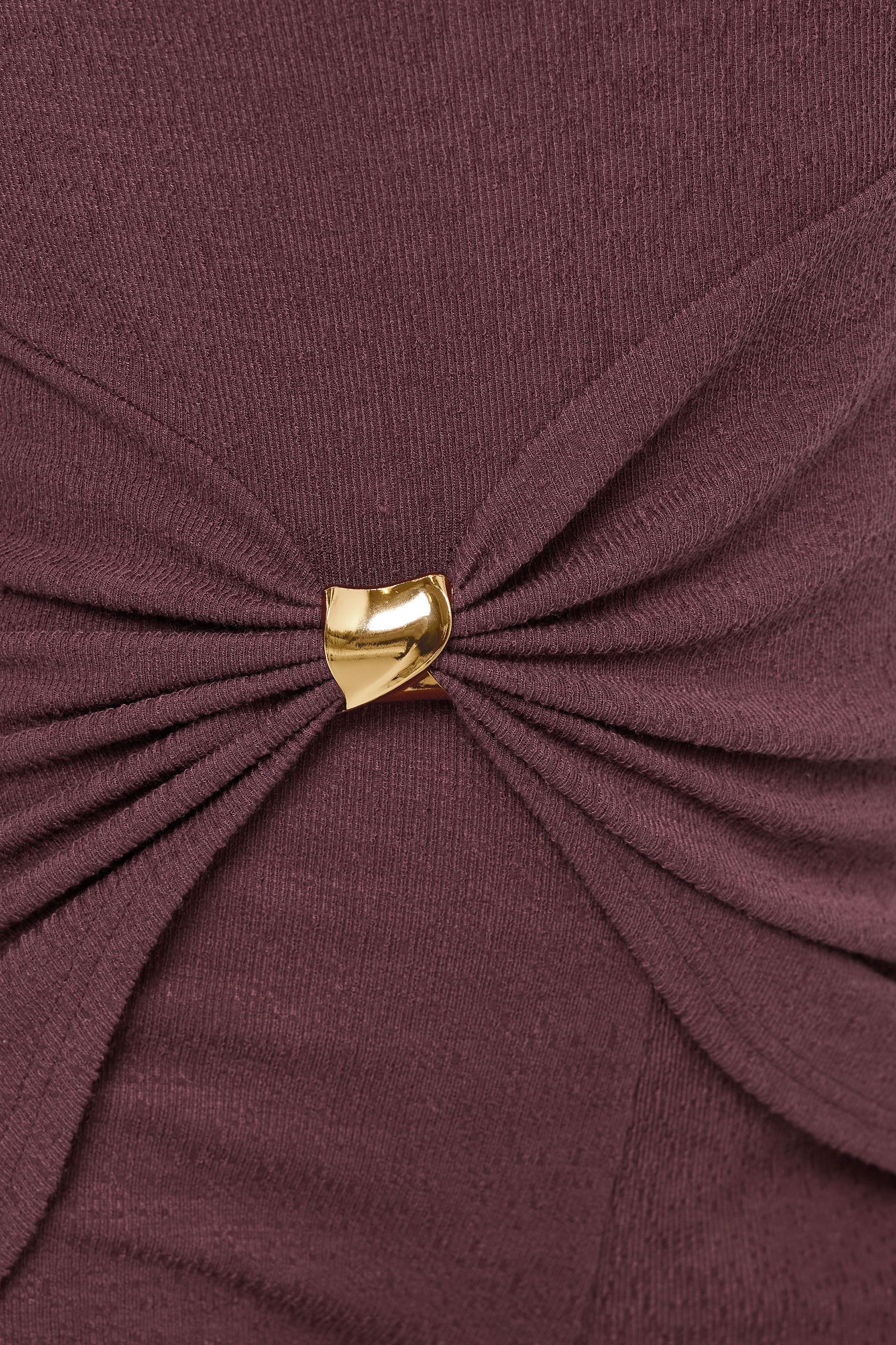 LTS Tall Women's Berry Red Metal Trim Textured Top | Long Tall Sally 4