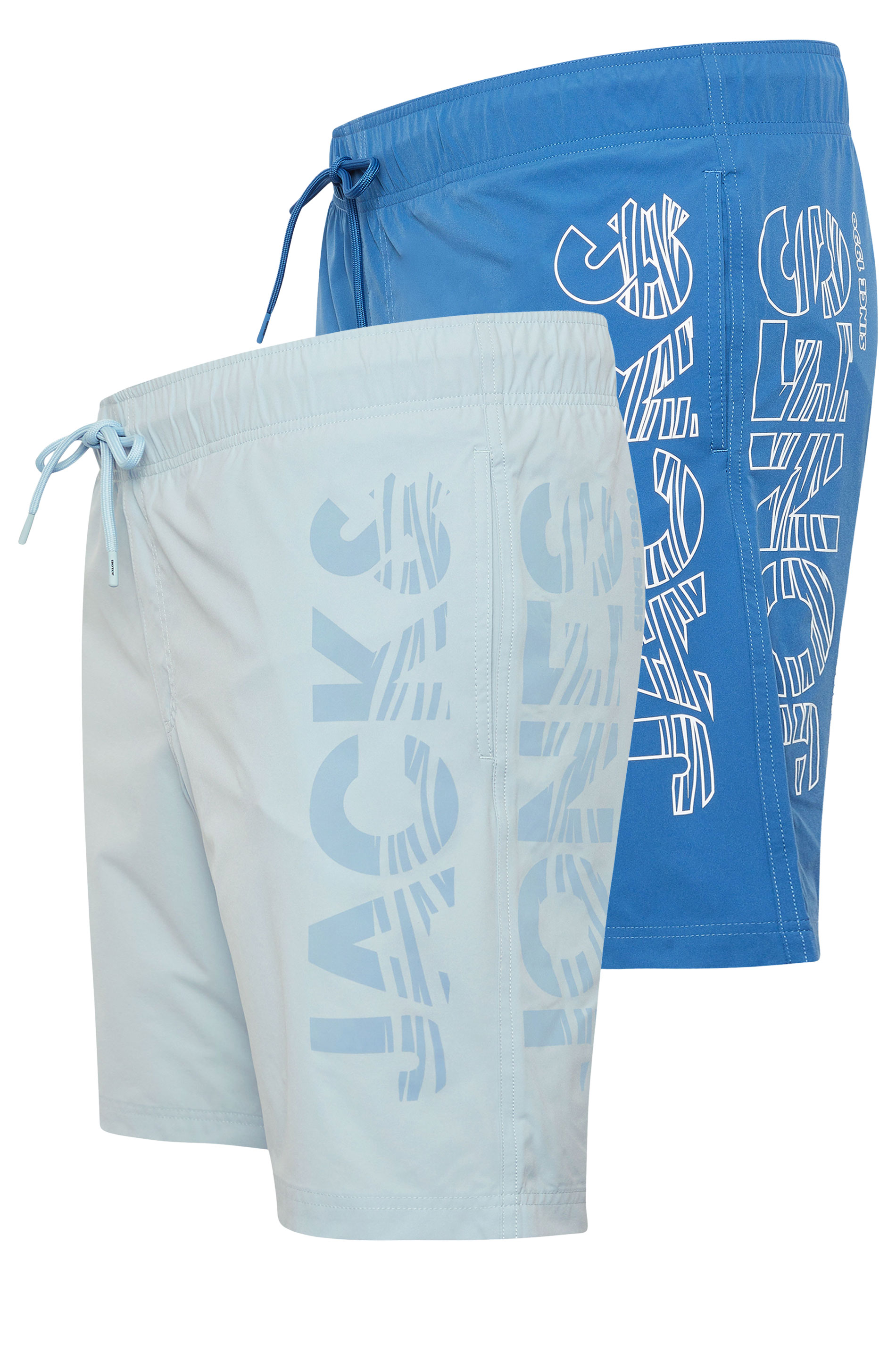 JACK & JONES Big & Tall 2 Pack Celestial Blue Swim Shorts | BadRhino 4
