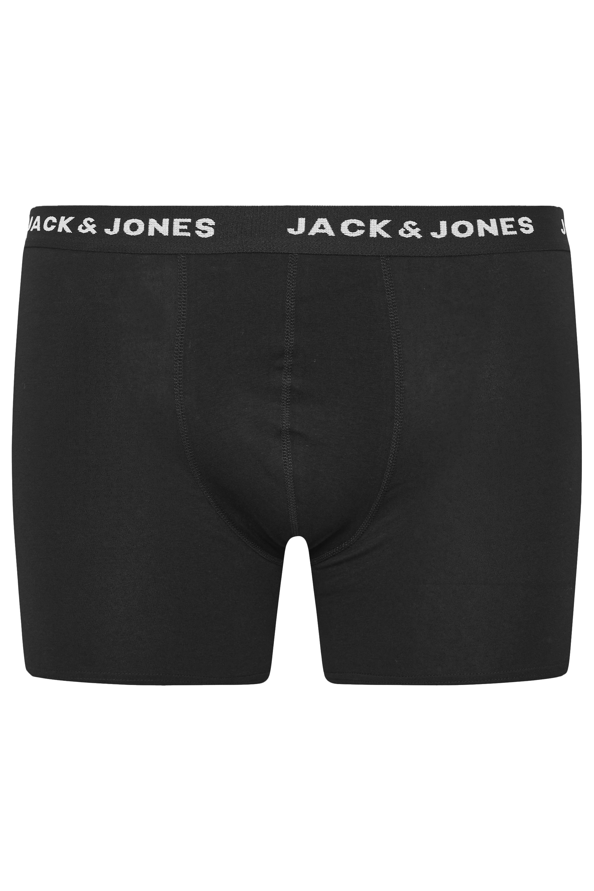 JACK & JONES Big & Tall 7 PACK Black Branded Boxers | BadRhino  5