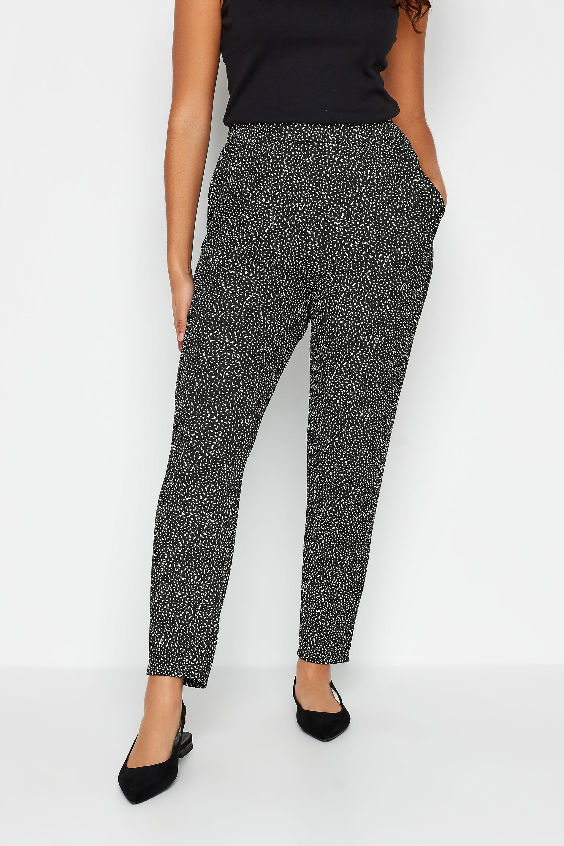 M&Co Black Spot Print Harem Trousers | M&Co