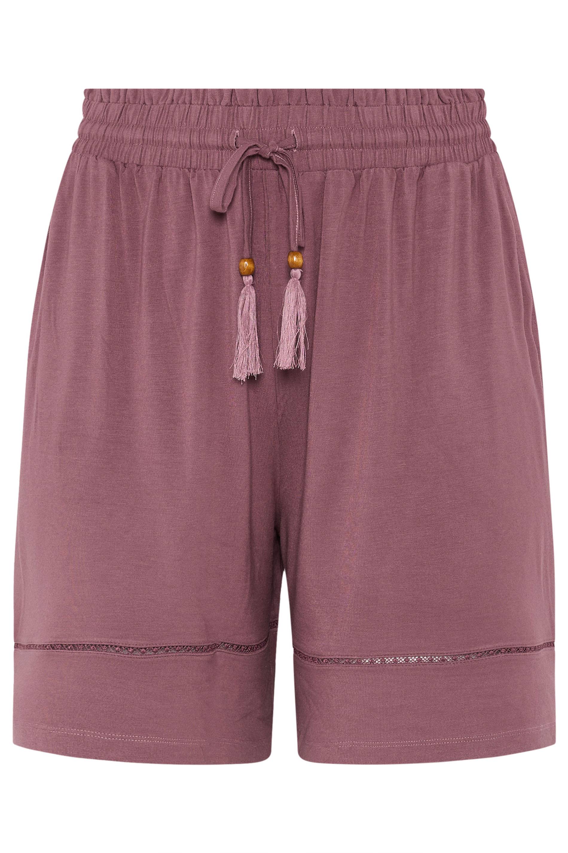 YOURS Plus Size Pink Ladder Insert Shorts | Yours Clothing 6