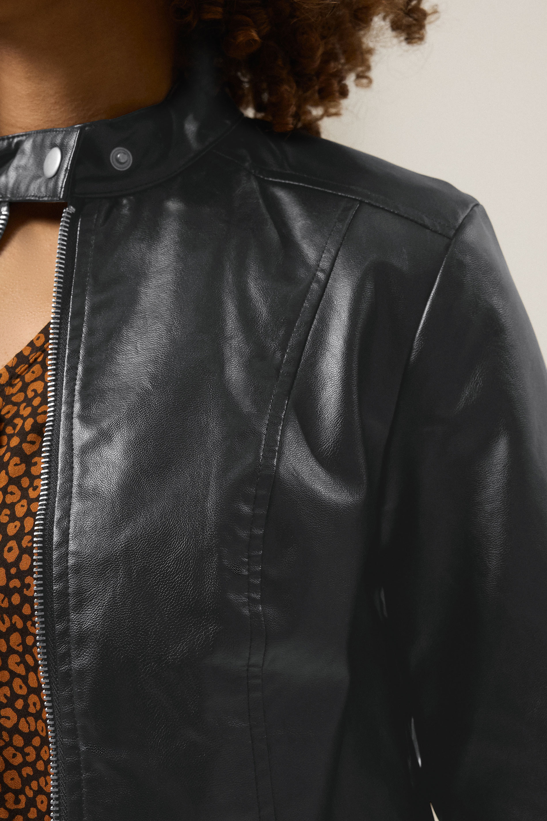 M&Co Black Faux Leather Jacket | M&Co  4