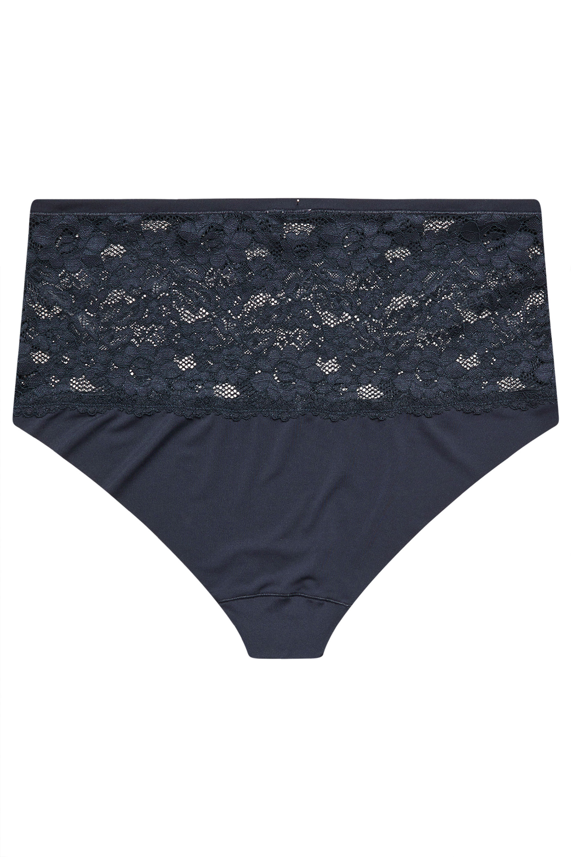 YOURS Plus Size Navy Blue Lace Full Brief | Yours Clothing 6