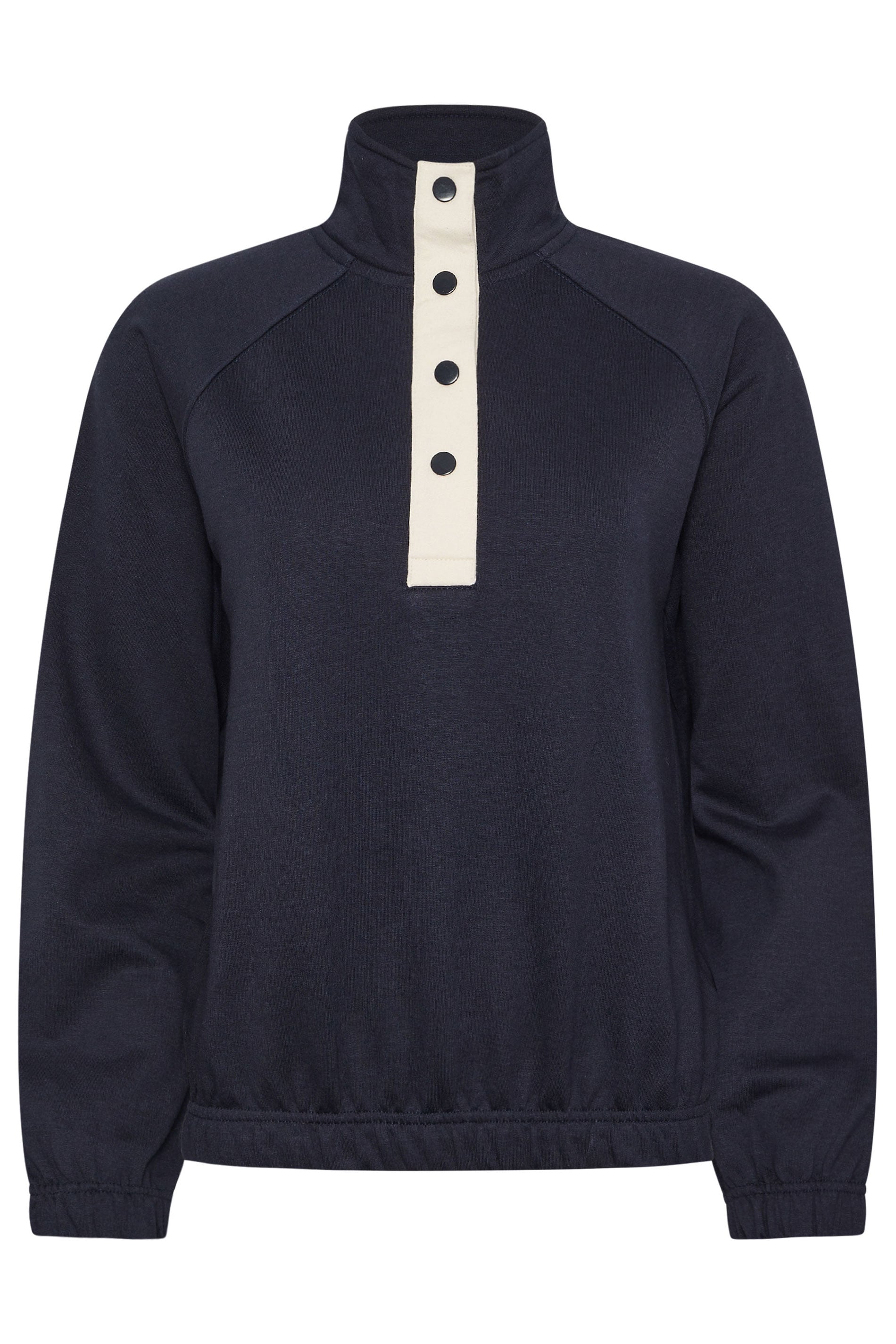 PixieGirl Petite Women's Navy Blue Funnel Neck Sweatshirt | PixieGirl 5