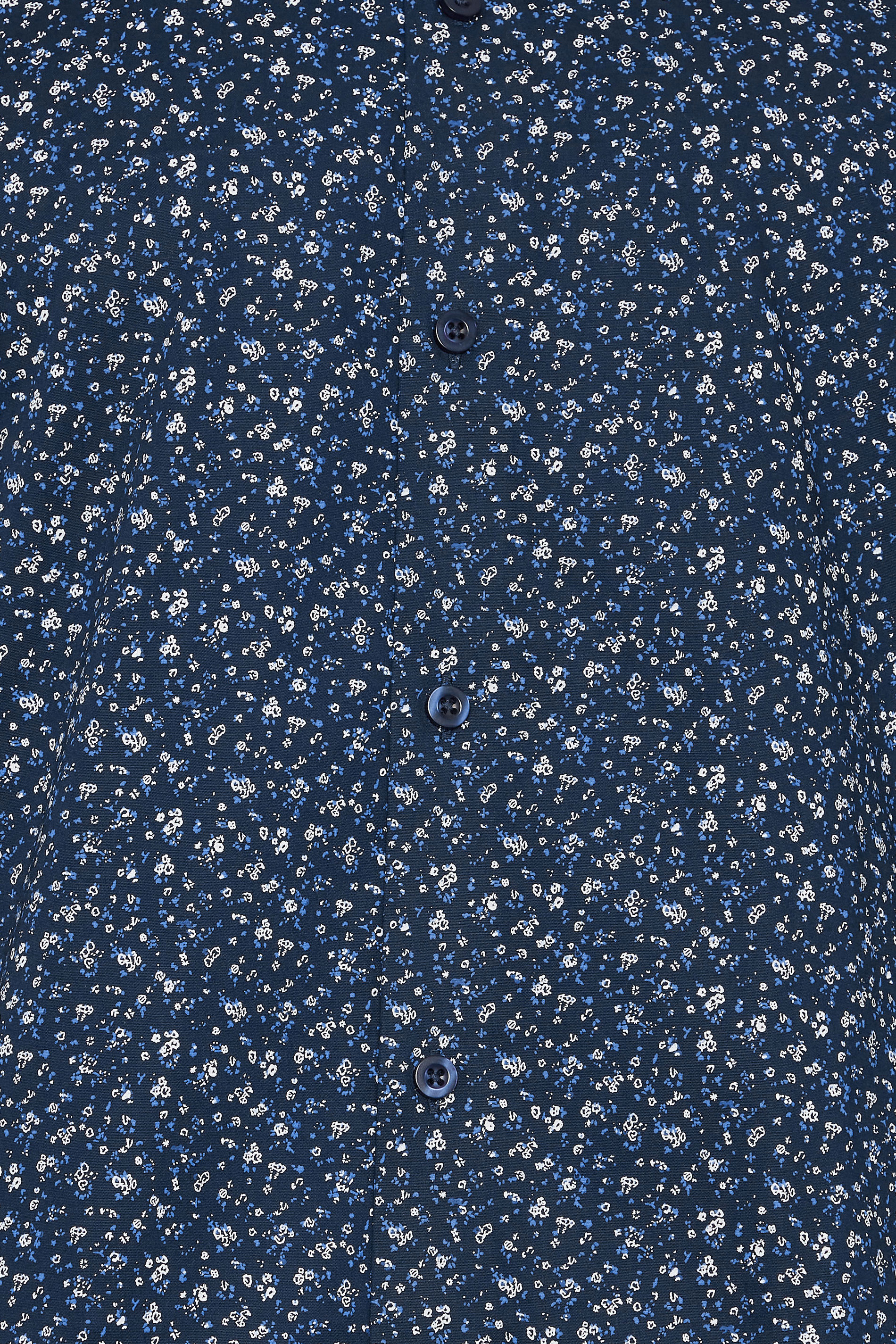 BadRhino Tailoring Big & Tall Navy Blue Micro Floral Print Formal Shirt | BadRhino 6