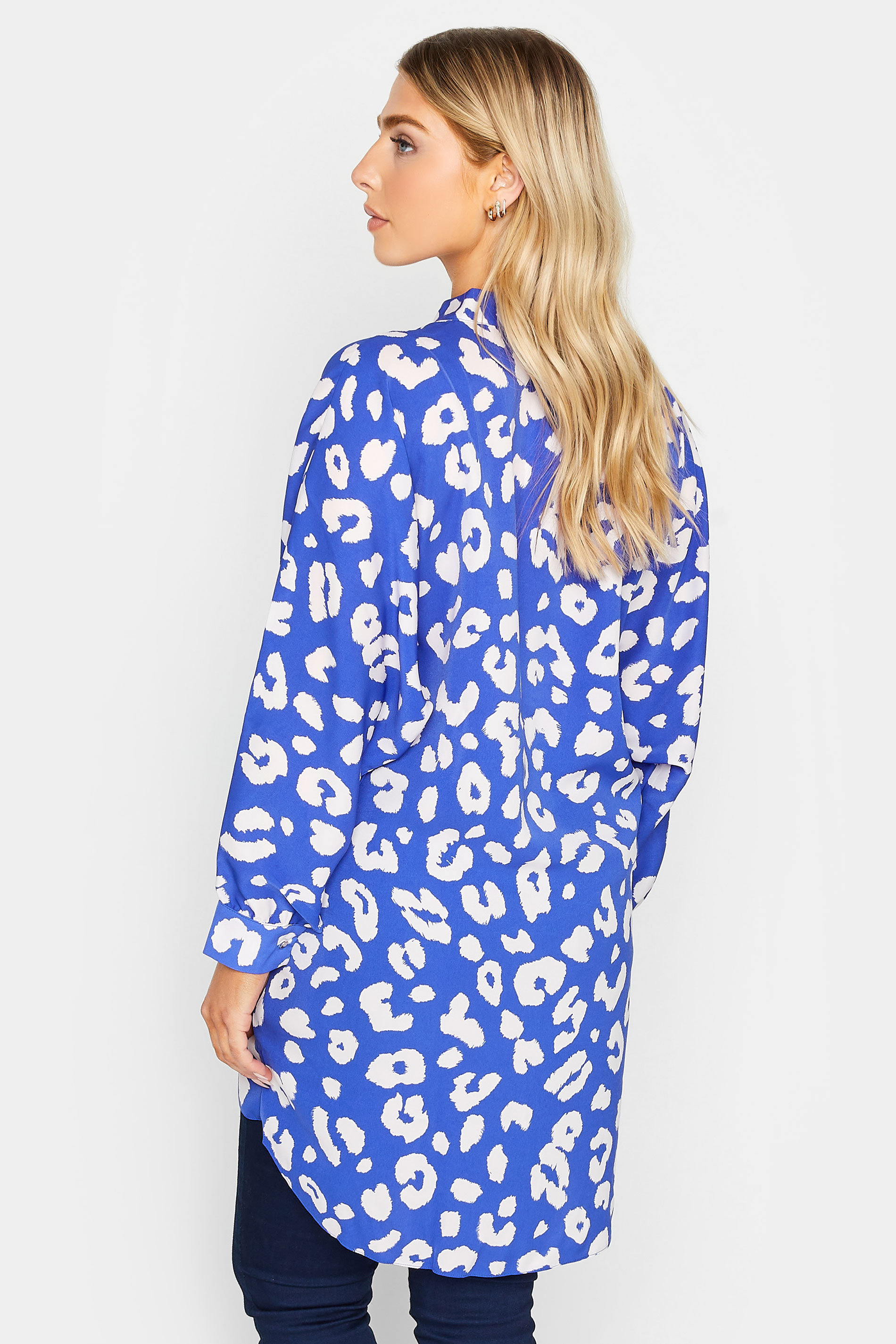 M&Co Blue Leopard Print Blouse | M&Co 3