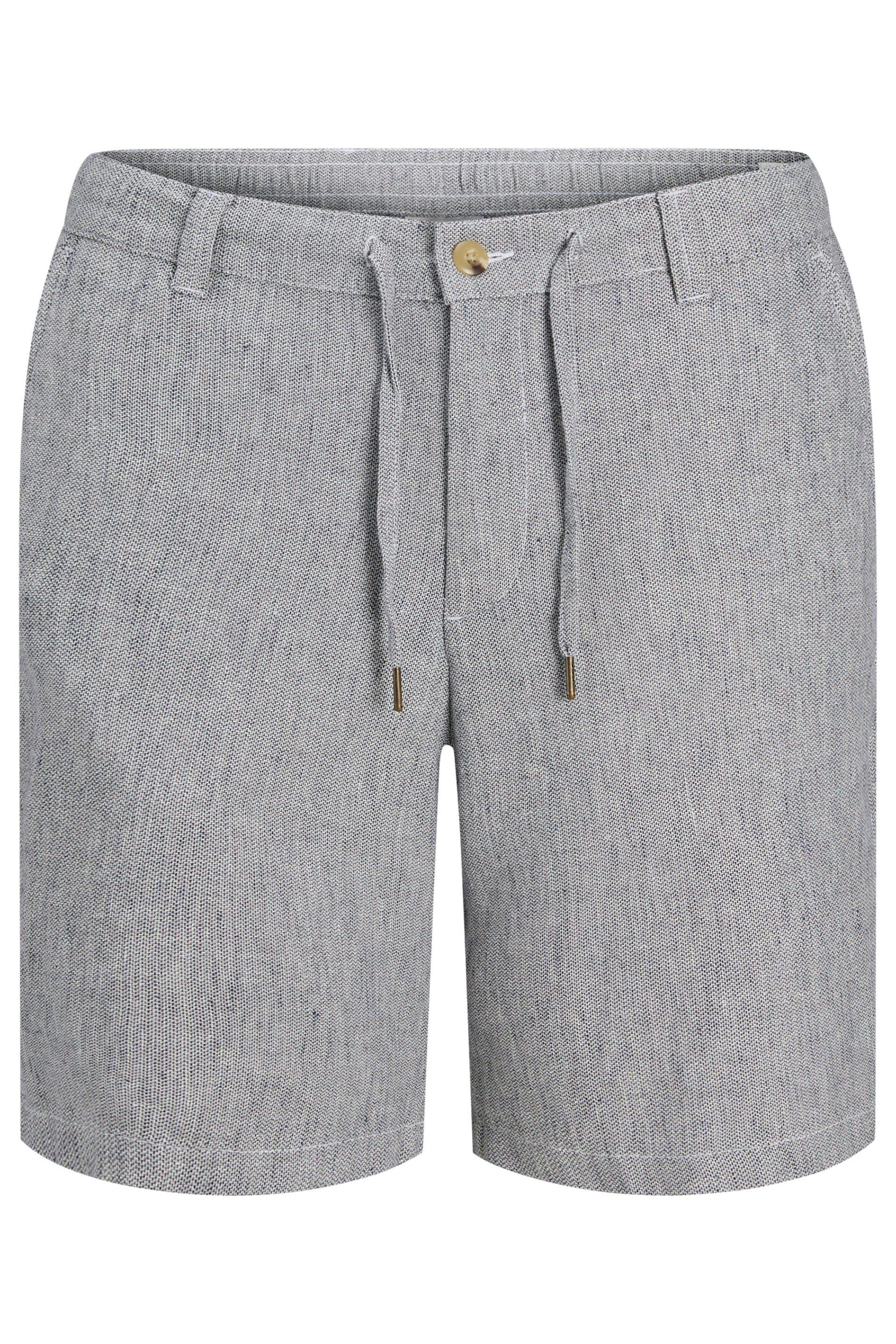 JACK & JONES Big & Tall Indigo Blue Linen Chino Shorts | BadRhino 2