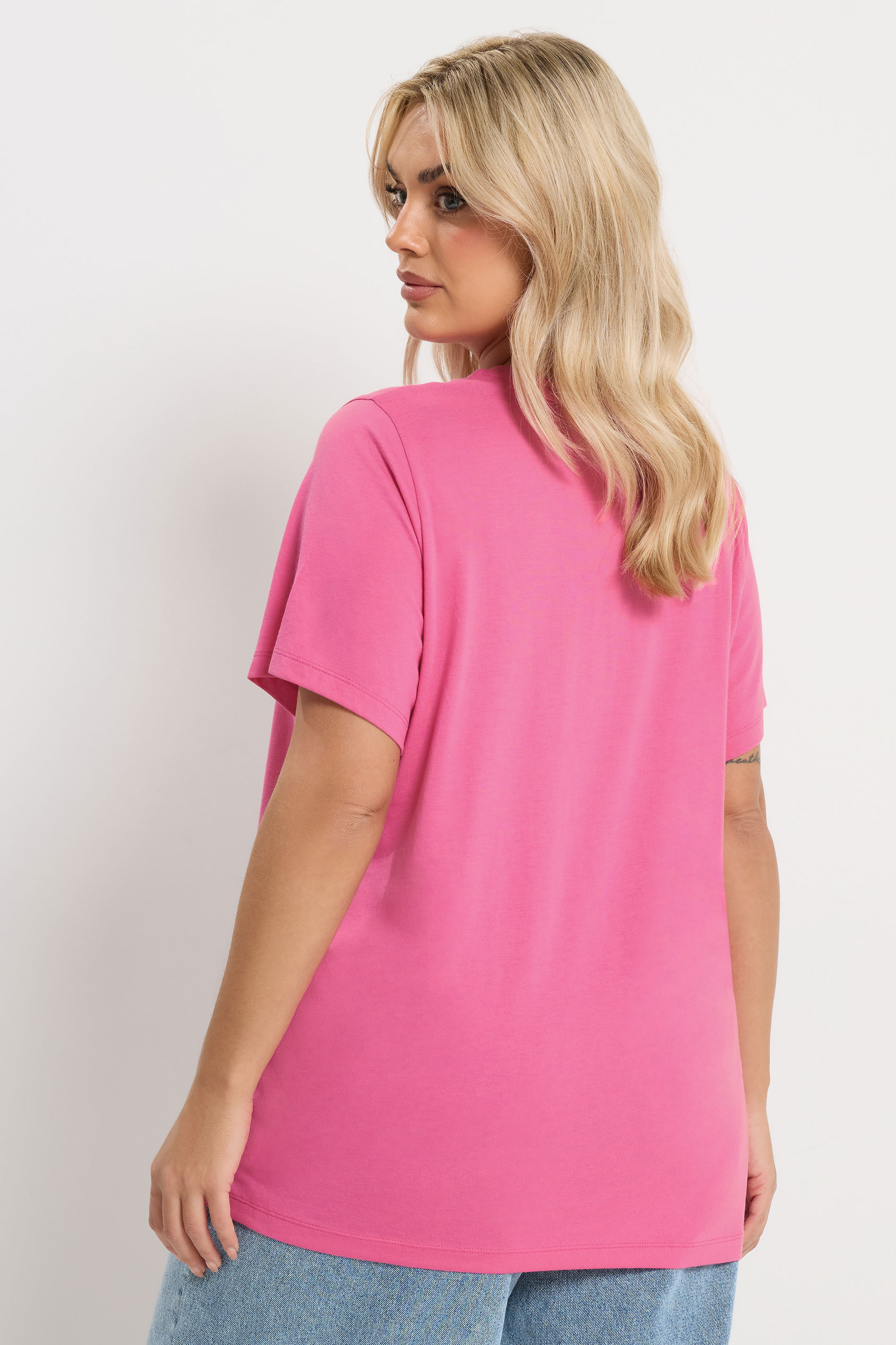 YOURS Plus Size Pink 'Le Soleil' Graphic Print T-Shirt | Yours Clothing  2