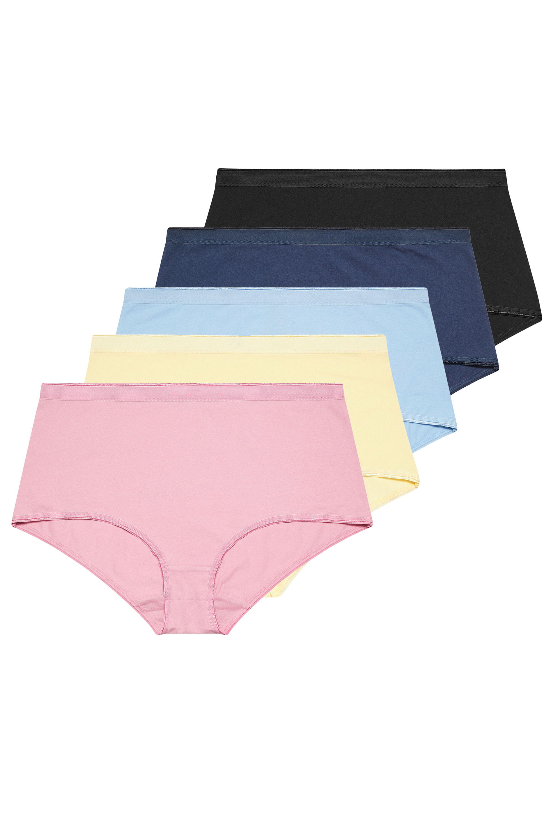 YOURSET 5 PACK Plus Size Blue Pastel Full Briefs | Yours Clothing 7