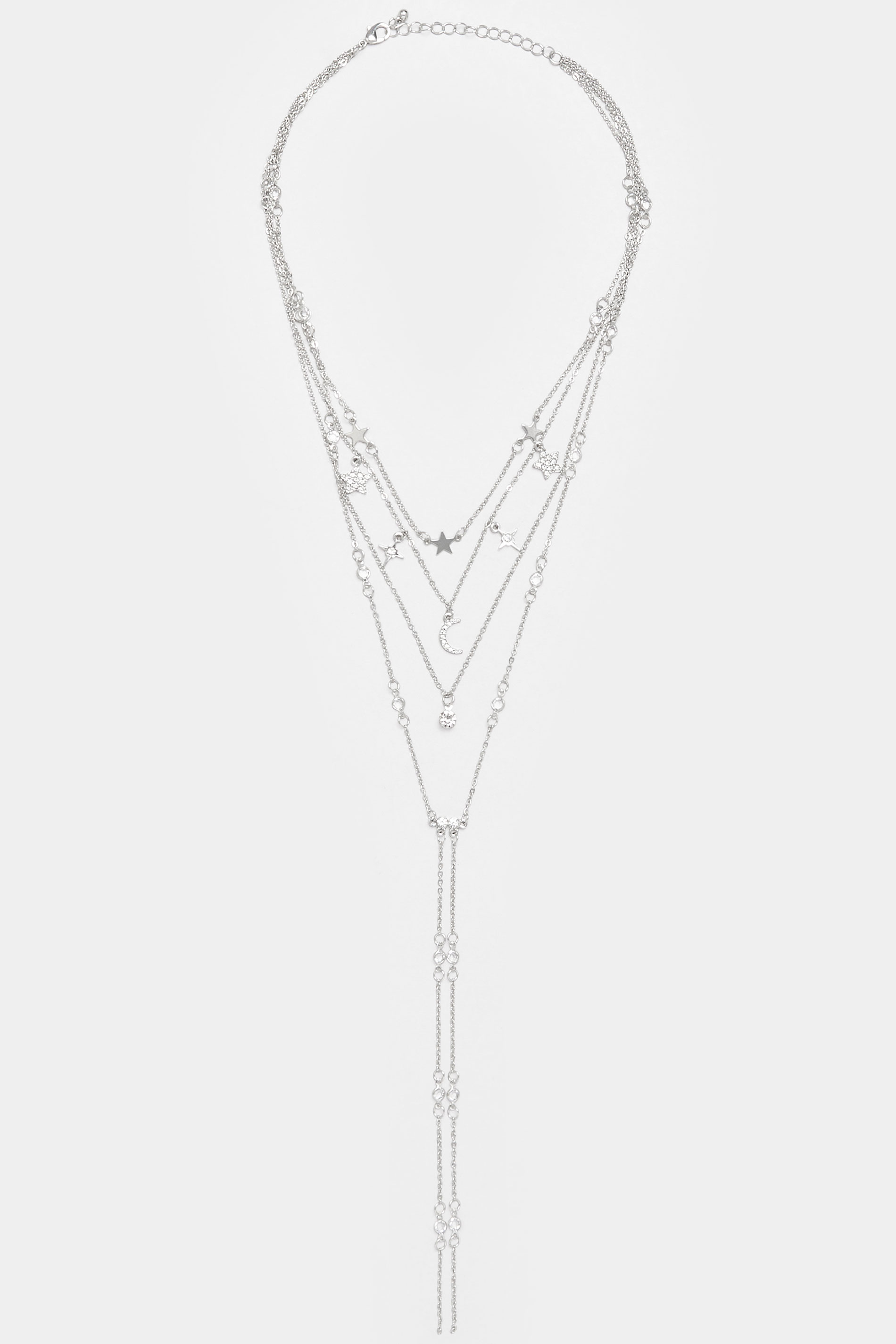 Silver Tone Multi Layer Celestial Necklace | Yours Clothing 3