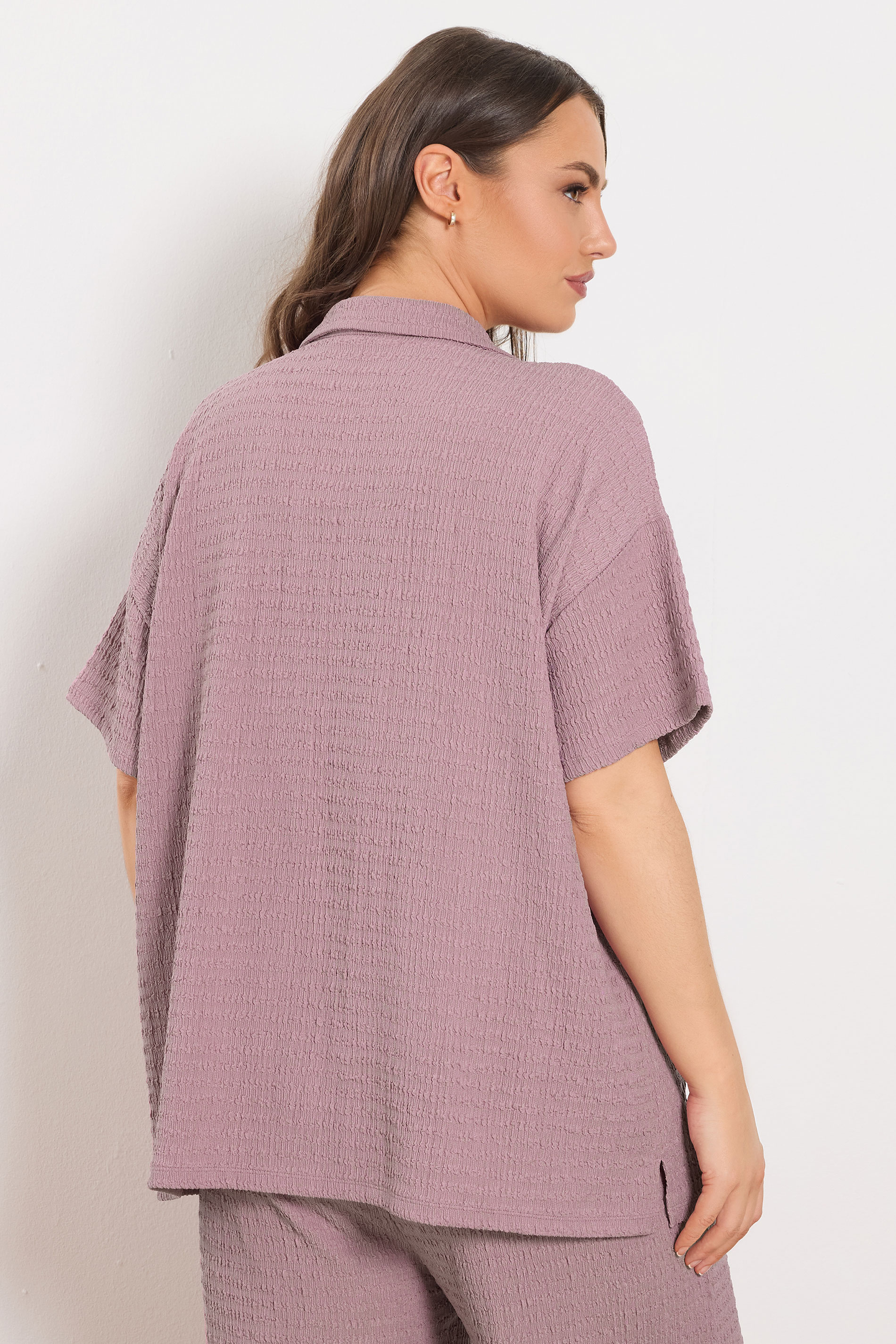 YOURS Plus Size Pink Textured Shirt | Yours Clothing 2