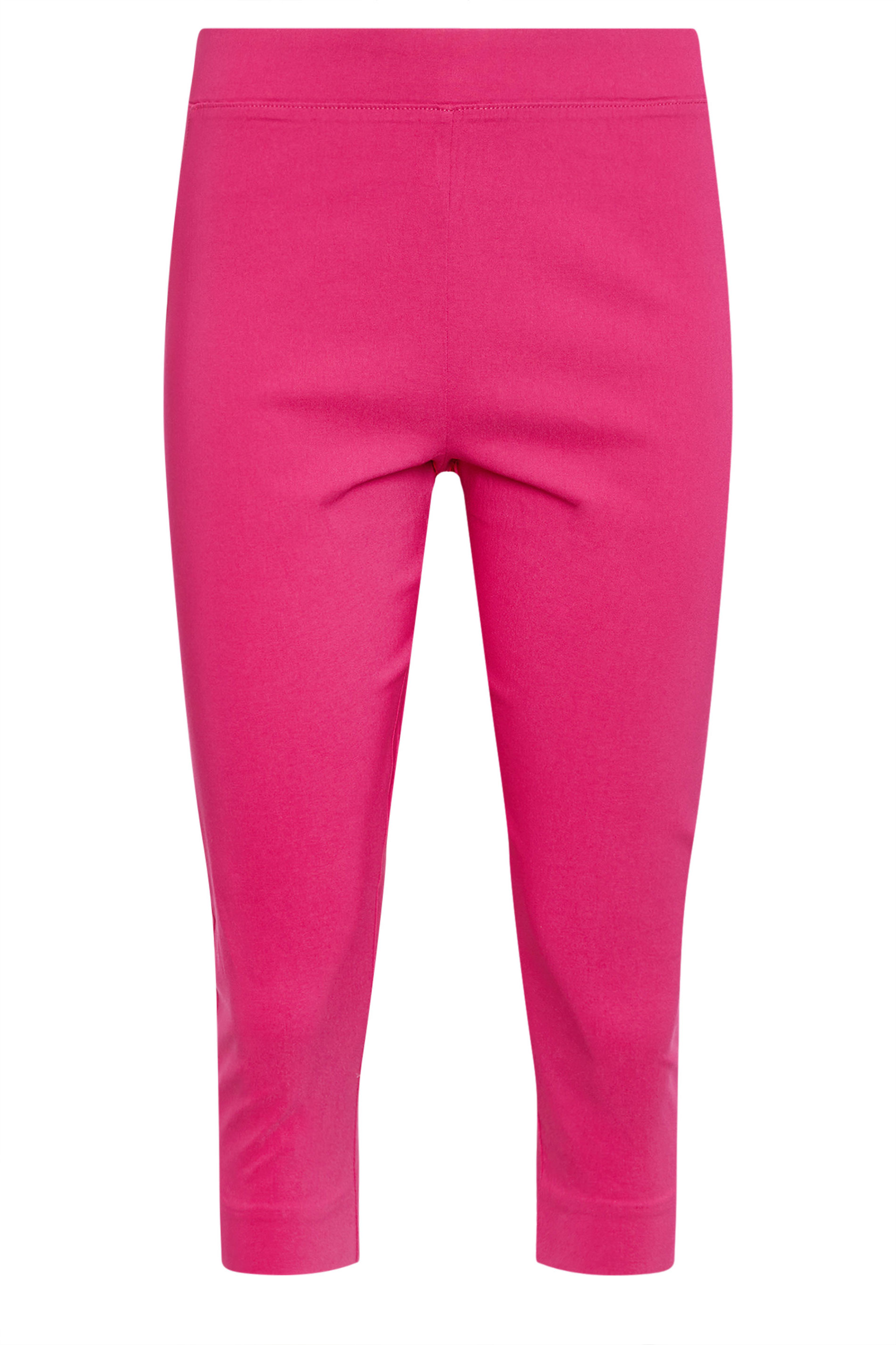 M&Co Hot Pink Cropped Bengaline Trousers | M&Co 5