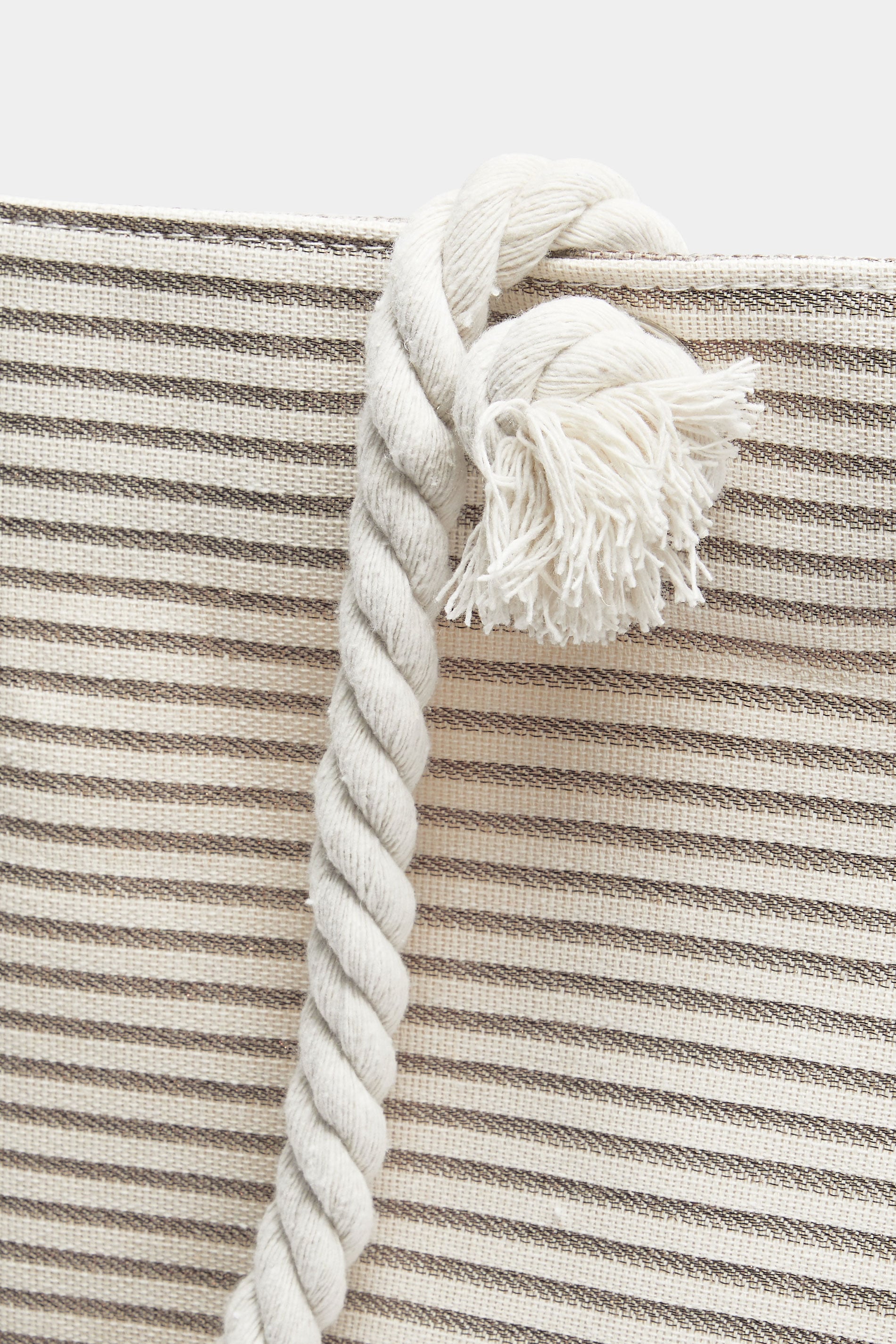 Brown Striped Rope Tote Bag | Yours Clothing 4