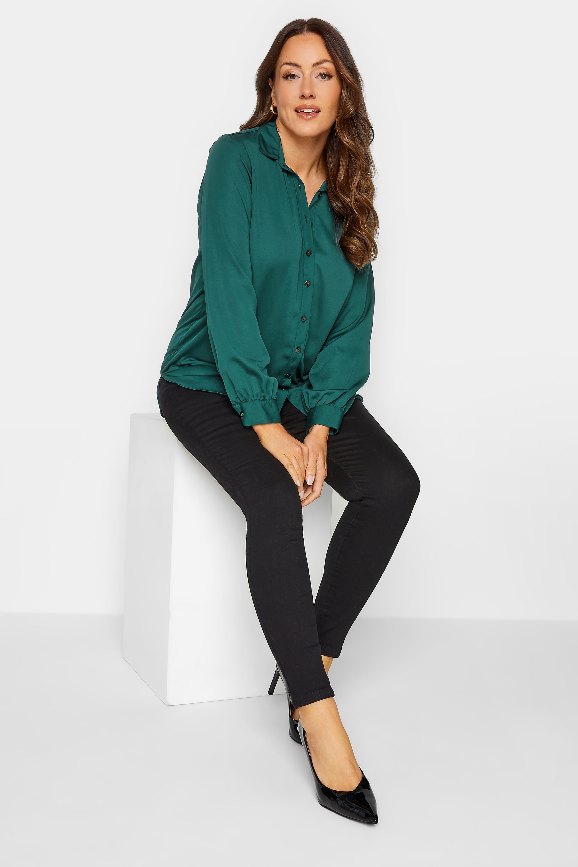 M&Co Green Button Through Shirt | M&Co 2