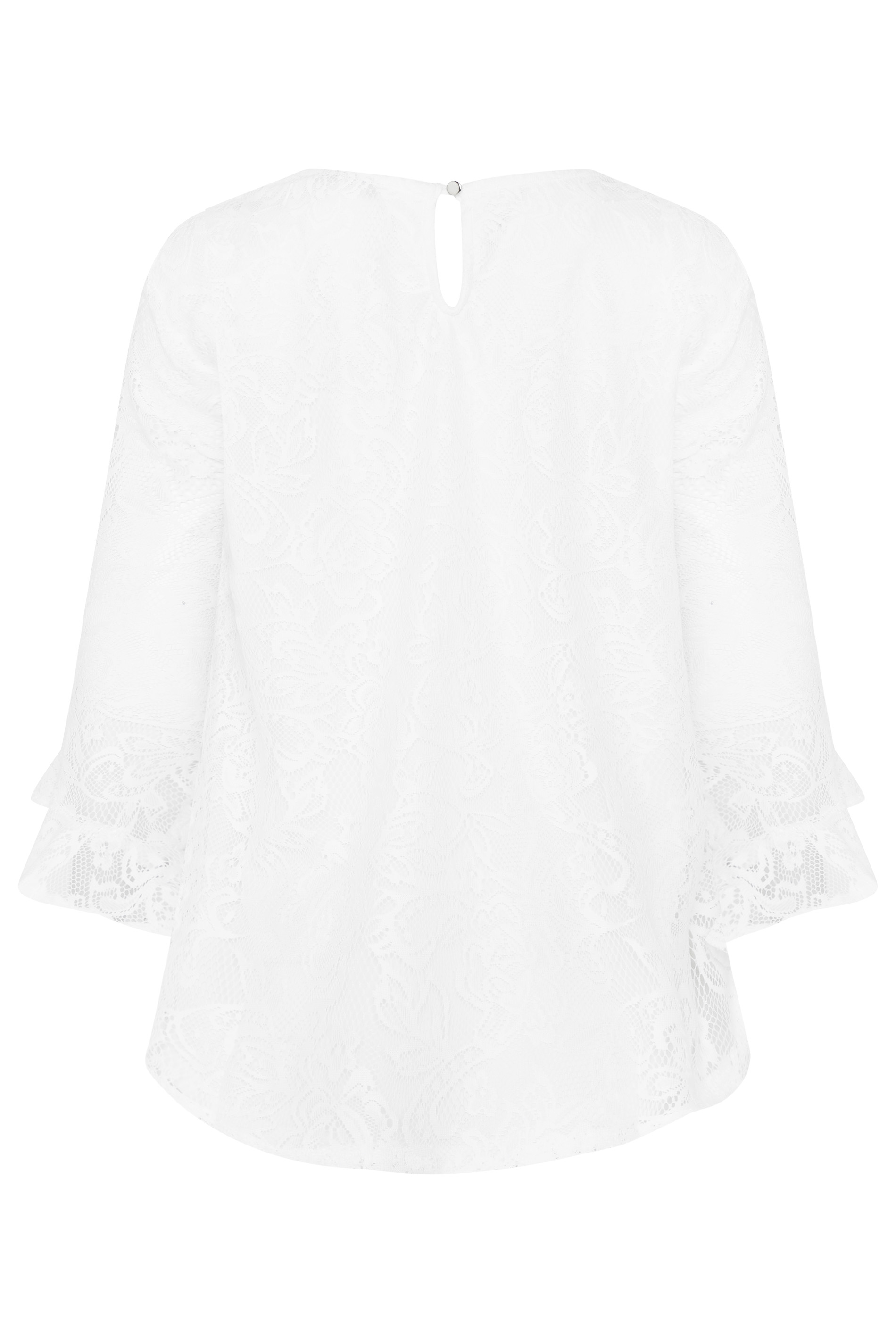 M&Co White Floral Lace Long Sleeve Blouse | M&Co  7