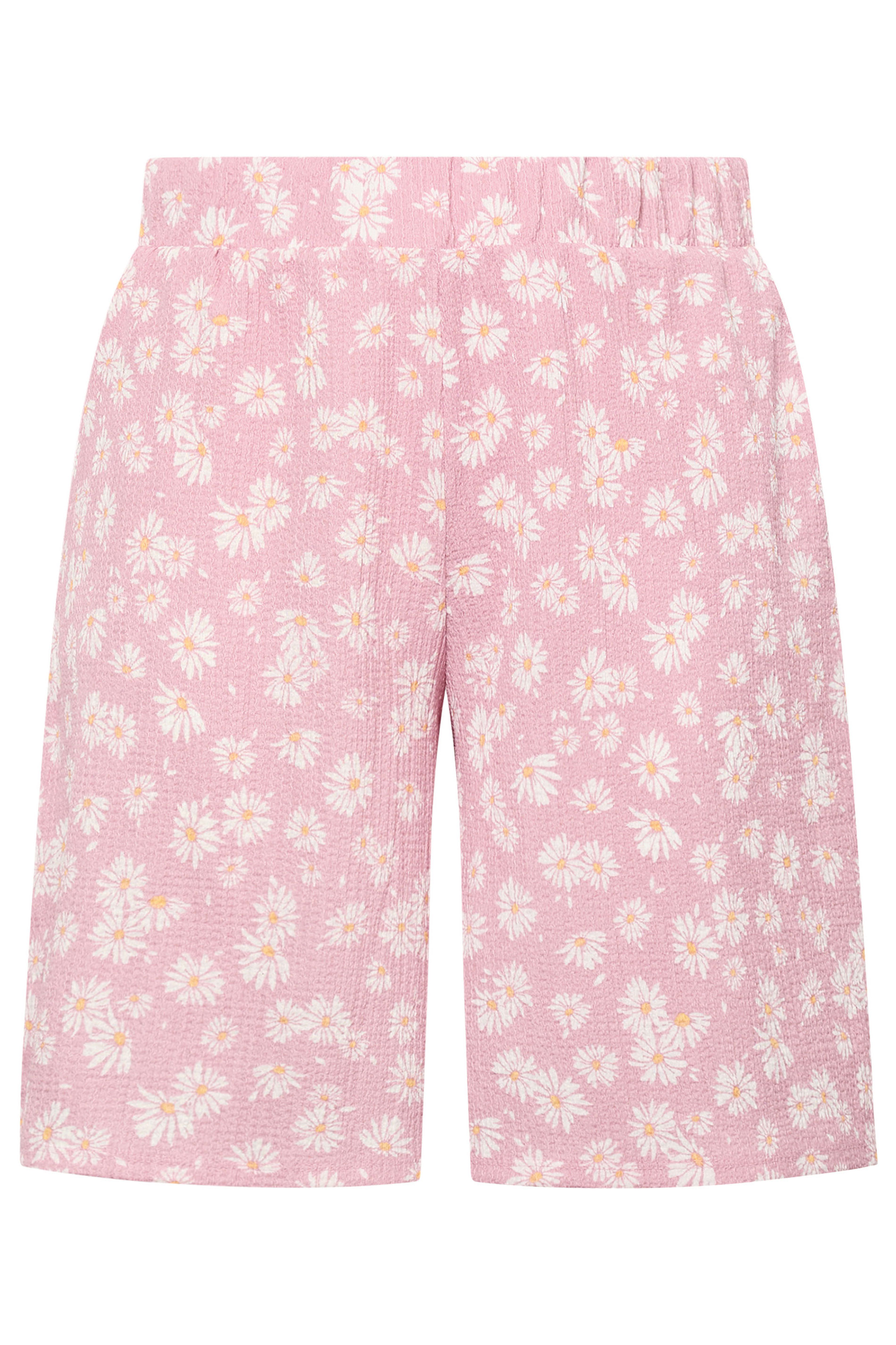 YOURS Plus Size Pink Daisy Shorts | Yours Clothing 5
