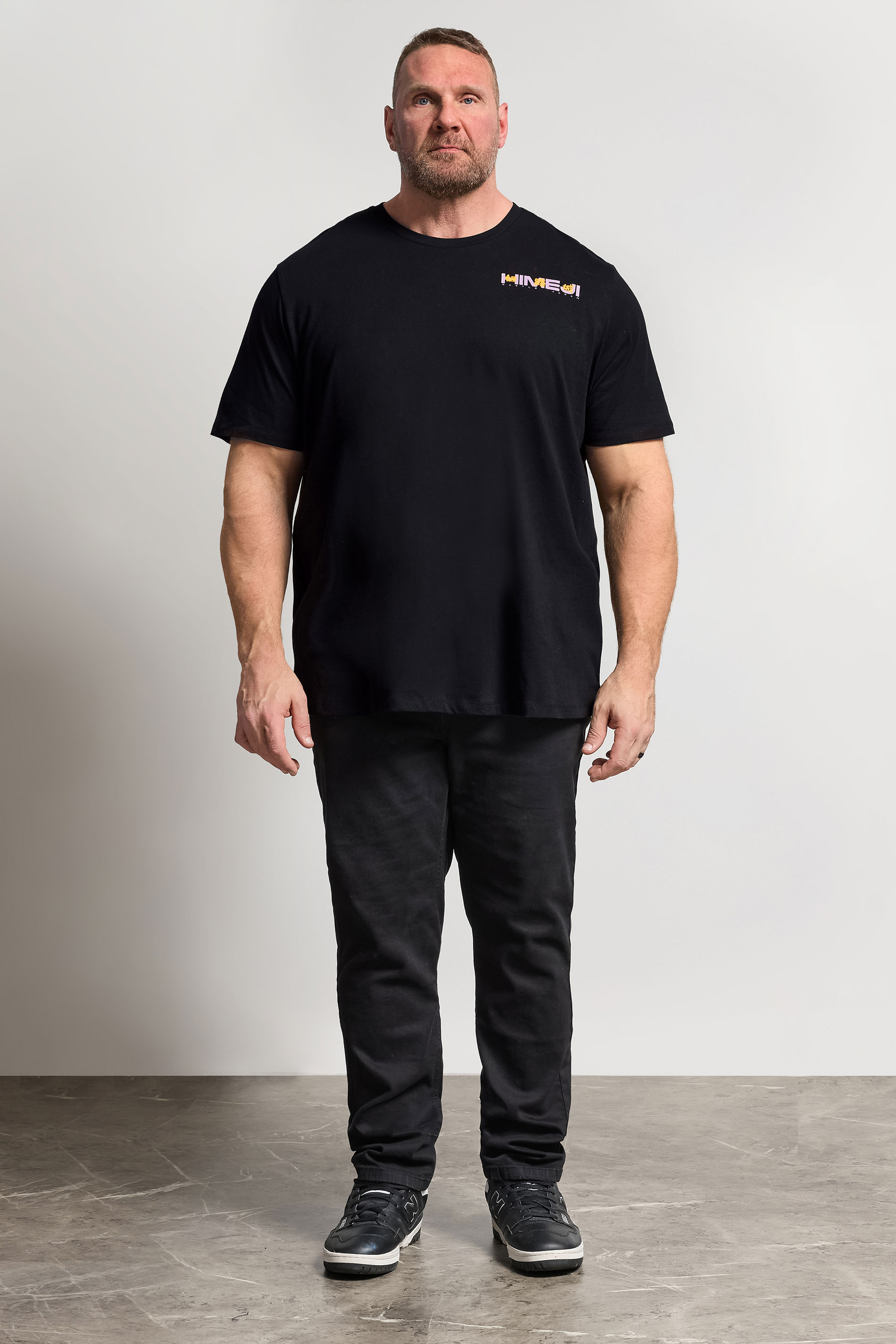 JACK & JONES Big & Tall Black Japanese Graphic T-Shirt | BadRhino 1