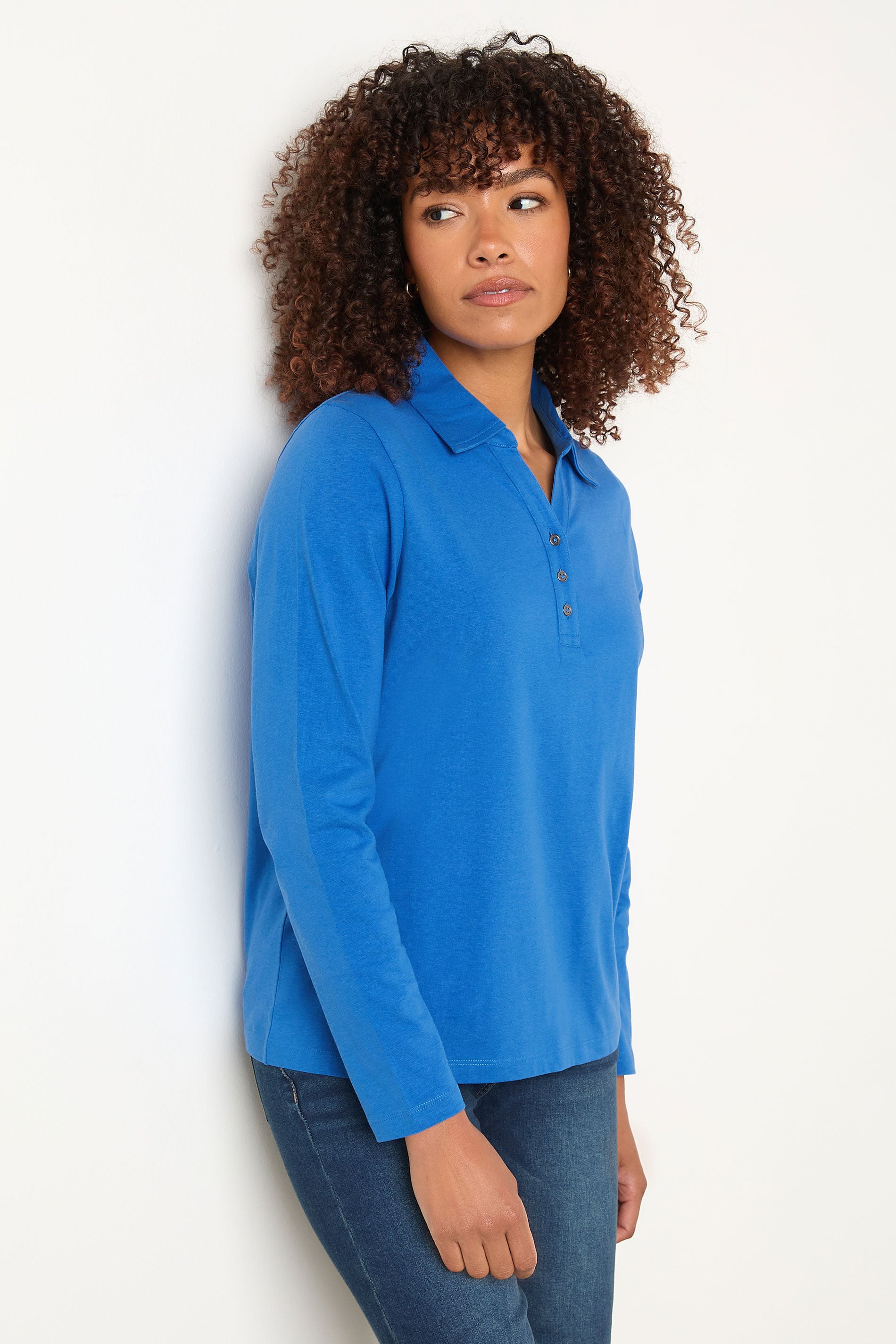 M&Co Blue Cotton Polo Shirt | M&Co 3