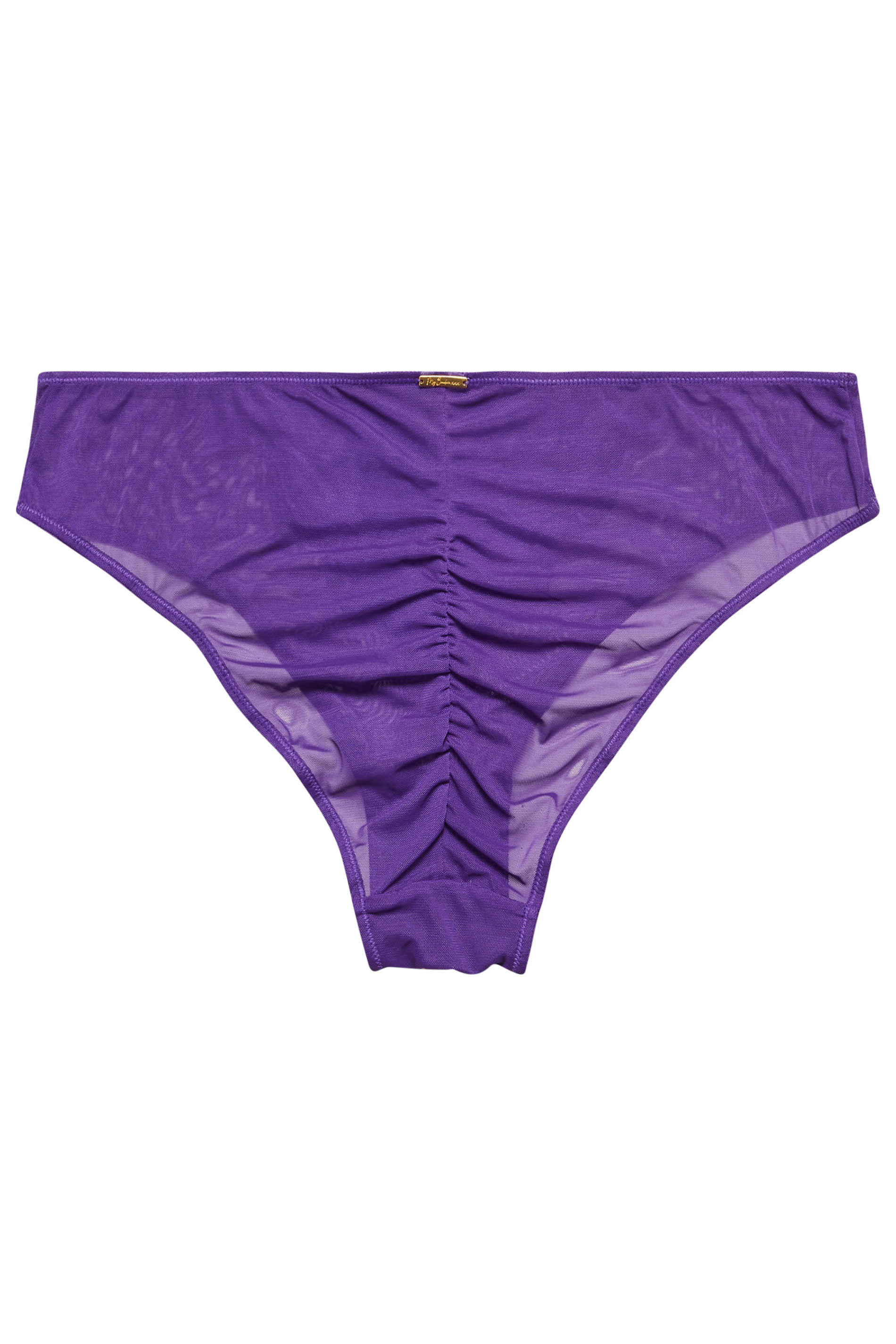 YOURS Plus Size Purple Swirl Lace High Leg Brief | Yours Clothing 5
