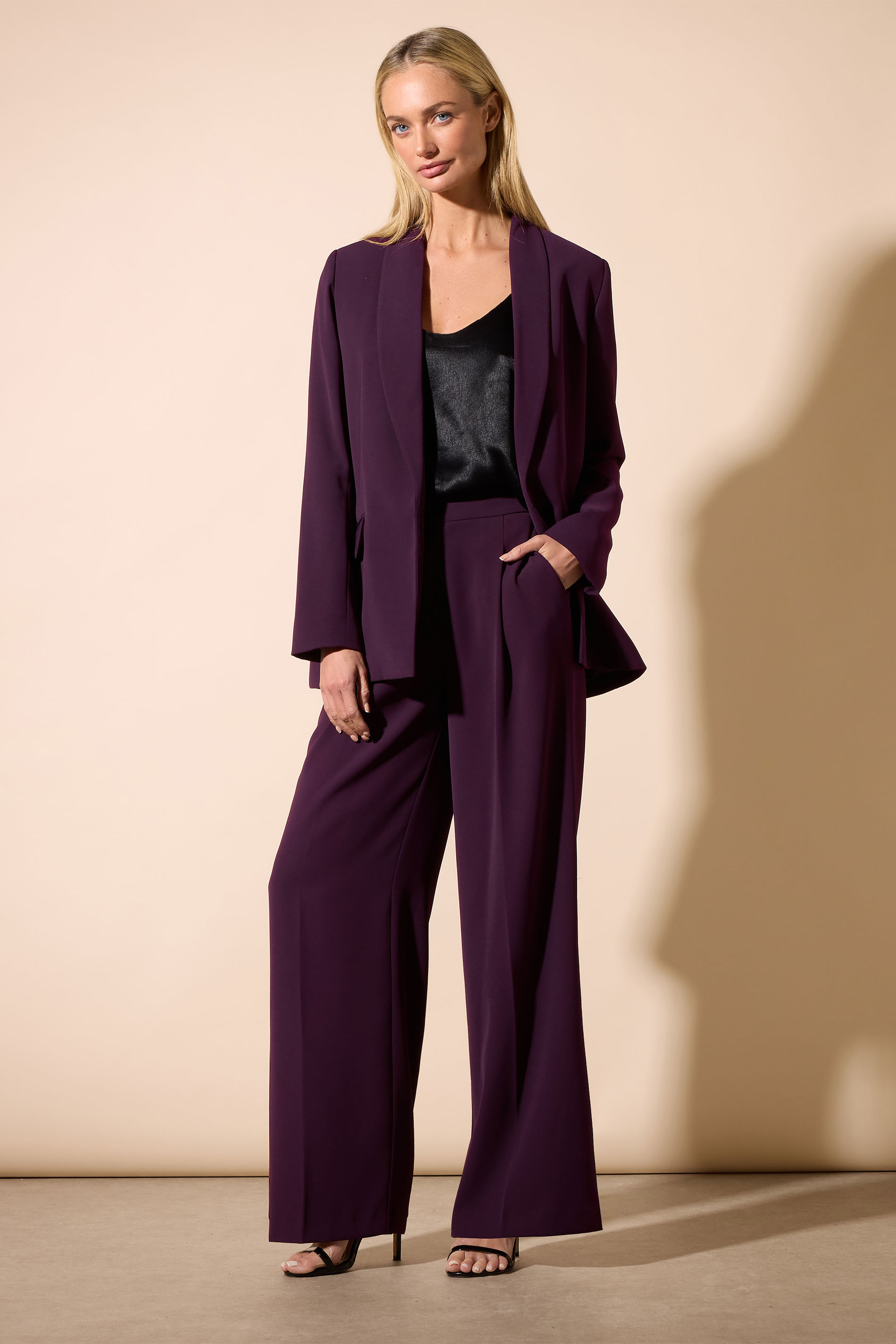 STAR Purple Tailored Pleated Front Trousers | StarByJM 6
