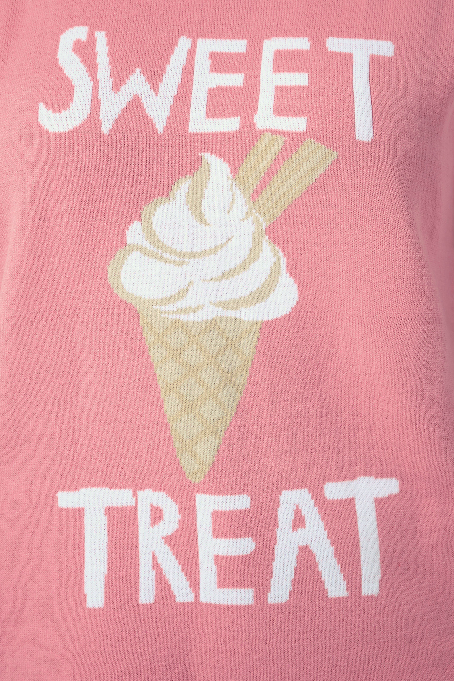 LIMITED COLLECTION Plus Size Pink Ice Cream Knitted Vest Top | Yours Clothing 4