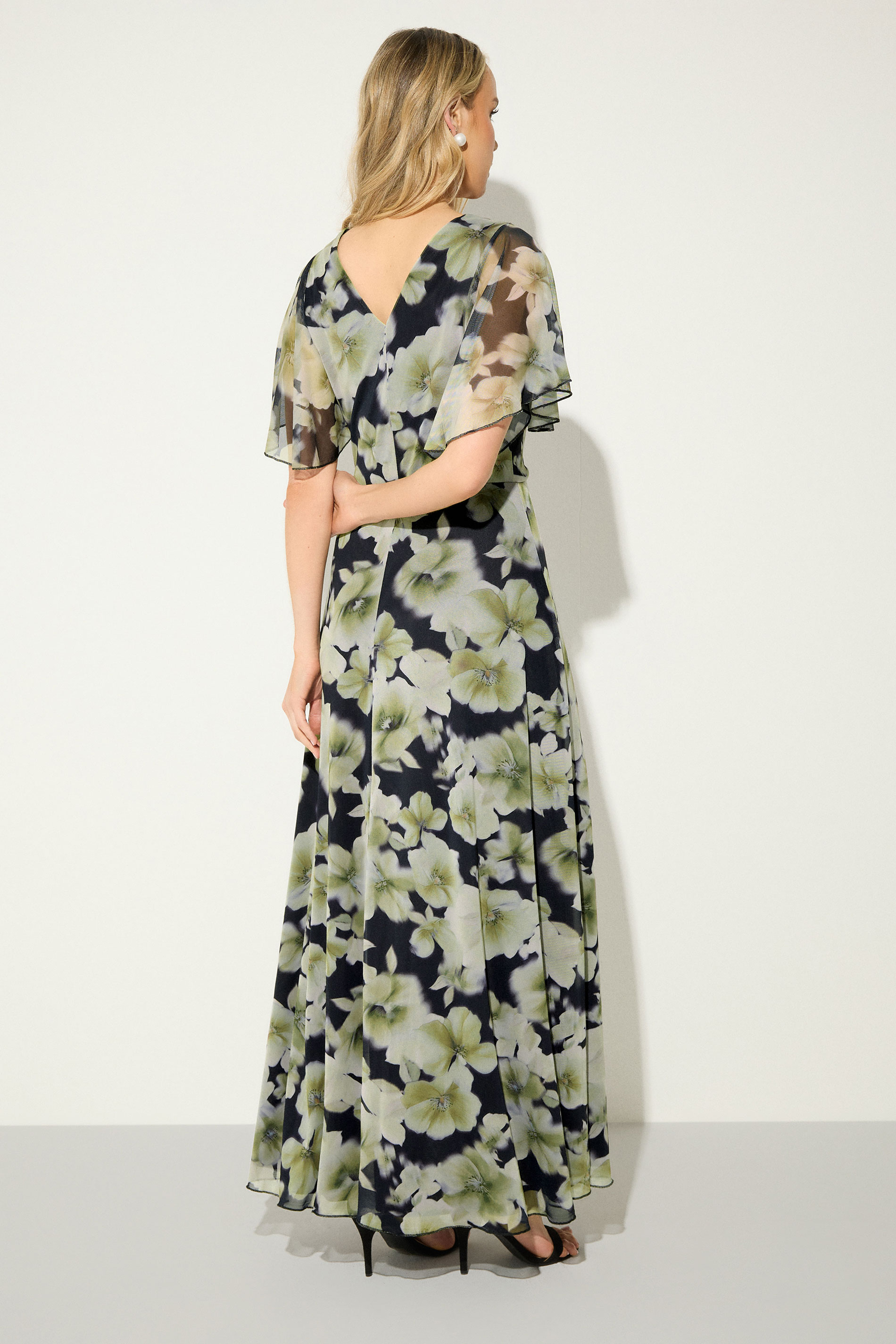 LTS Tall Women's Black Floral Mesh Maxi Dress | Long Tall Sally 2