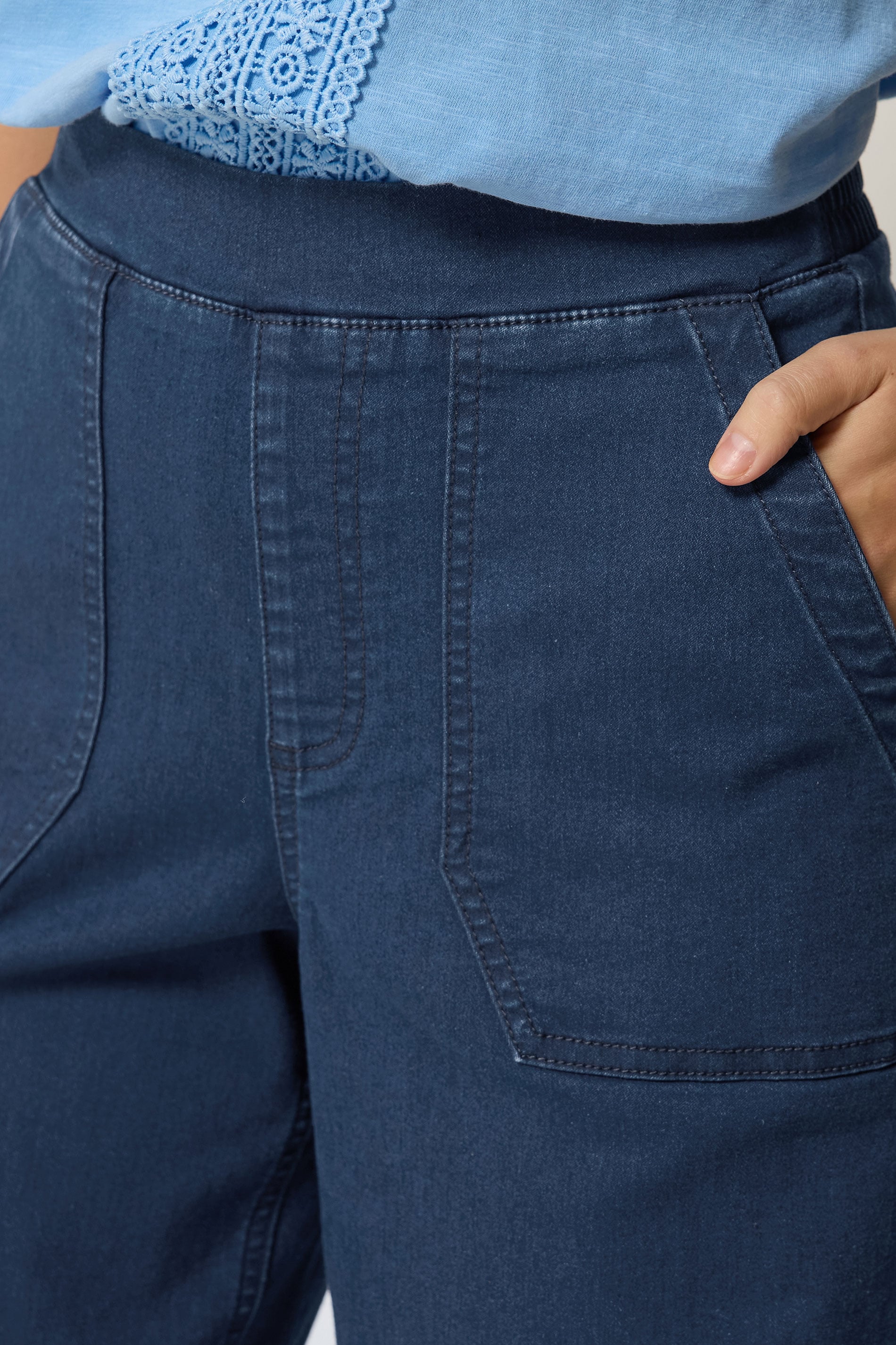 M&Co Indigo Wide Leg Carpenter Jeggings | M&Co 4