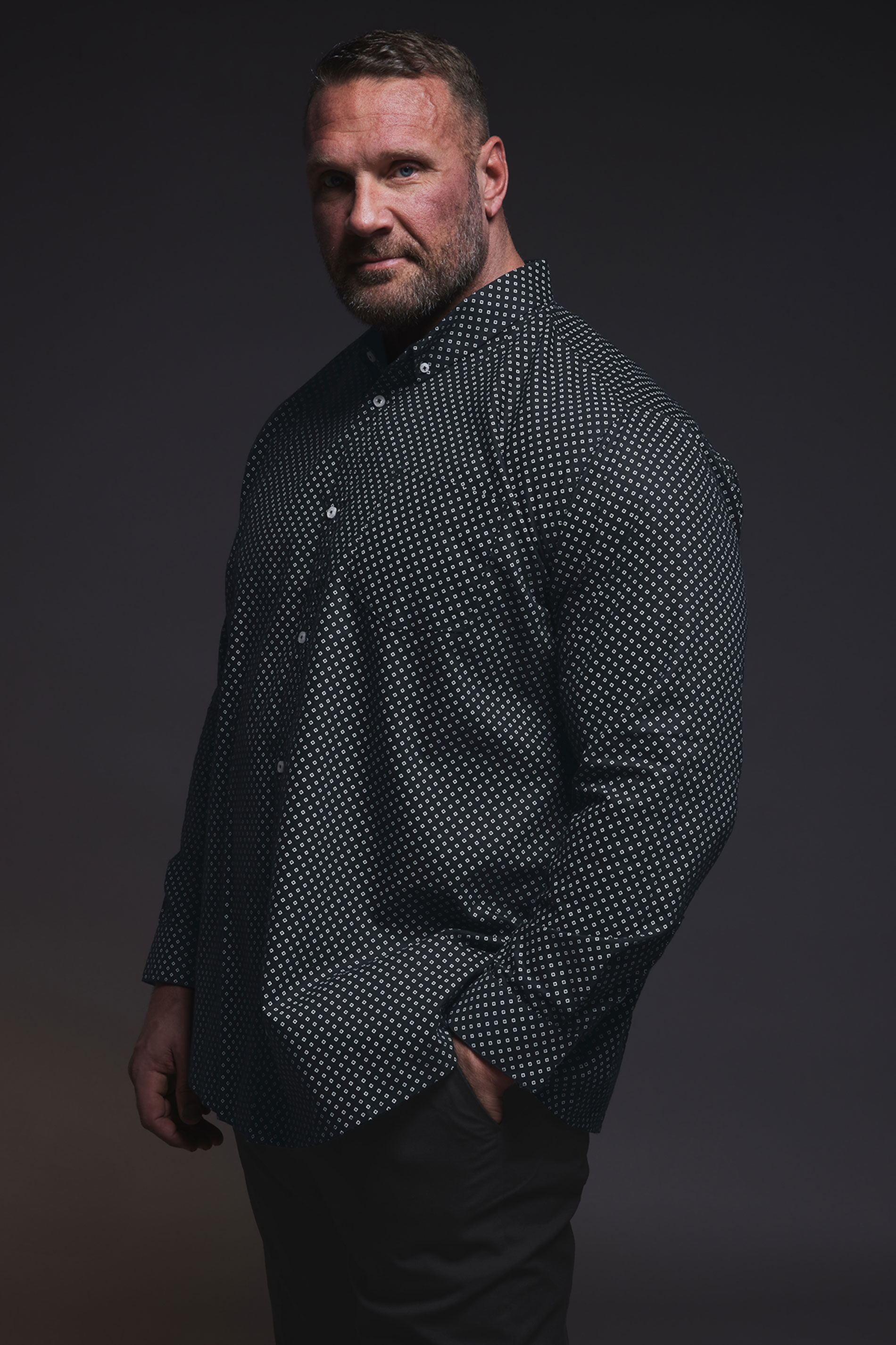 BadRhino Big & Tall Black Geometric Print Party Shirt | BadRhino 2